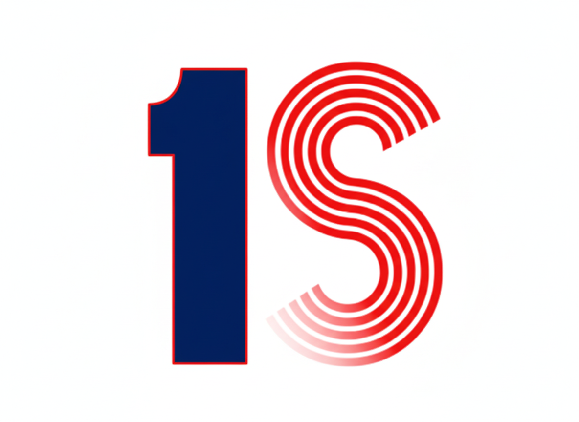 The number 13 with a blue outline and red shadow effect.