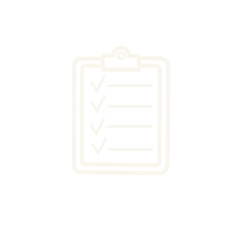 Symbol eines Clipboards mit einer Checkliste mit mehreren abhaken.