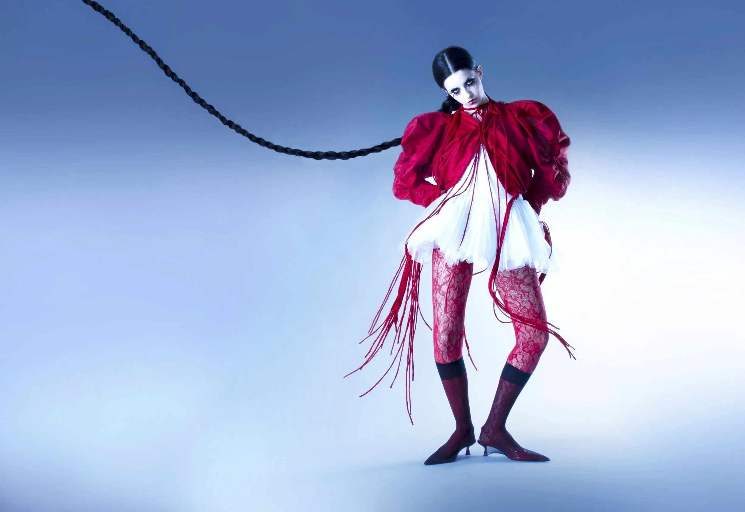   Image Above, Charlotte Roberts Wears: Jacket: LILLY PHELLERA | Tutu: Stylists own | Tights &amp; Socks: Stylists own | Shoes:   &nbsp;Dolcegabbana   