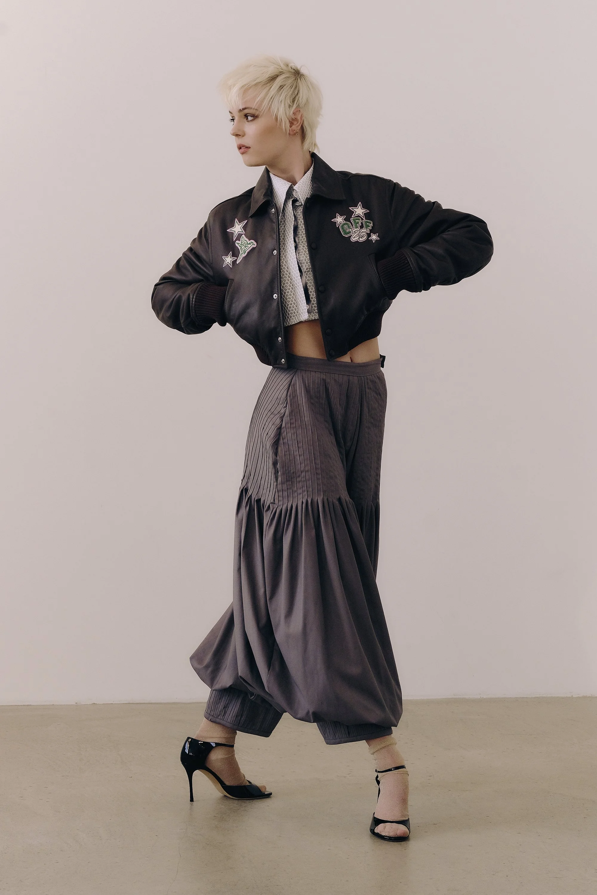   Images Above, Ella Maisy Purvis Wear: Jacket:    Off-White   &nbsp;, Shirt:    Jennifer Milleder   , Trousers:    Joshua James Small&nbsp;   ,Shoes:    Sergio Rossi   