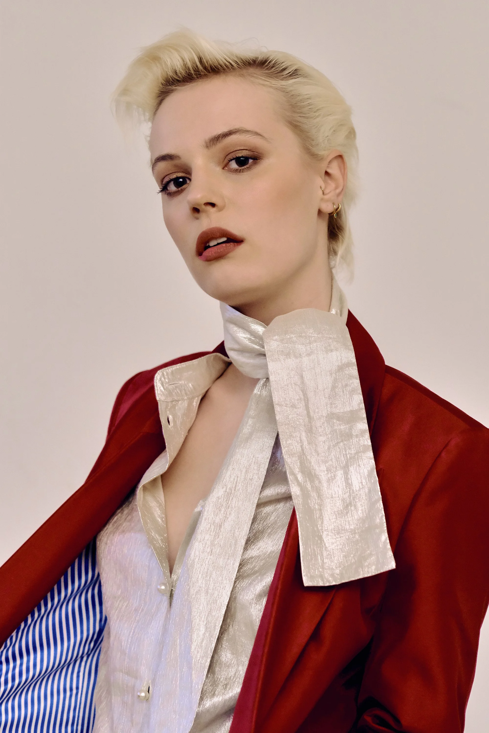   Image Above, Ella Maisy Purvis wears: Blazer &amp; Shorts:&nbsp;Munthe Official&nbsp;Shirt:&nbsp;Palmer Harding Shoes:&nbsp;Pierre Hardy  