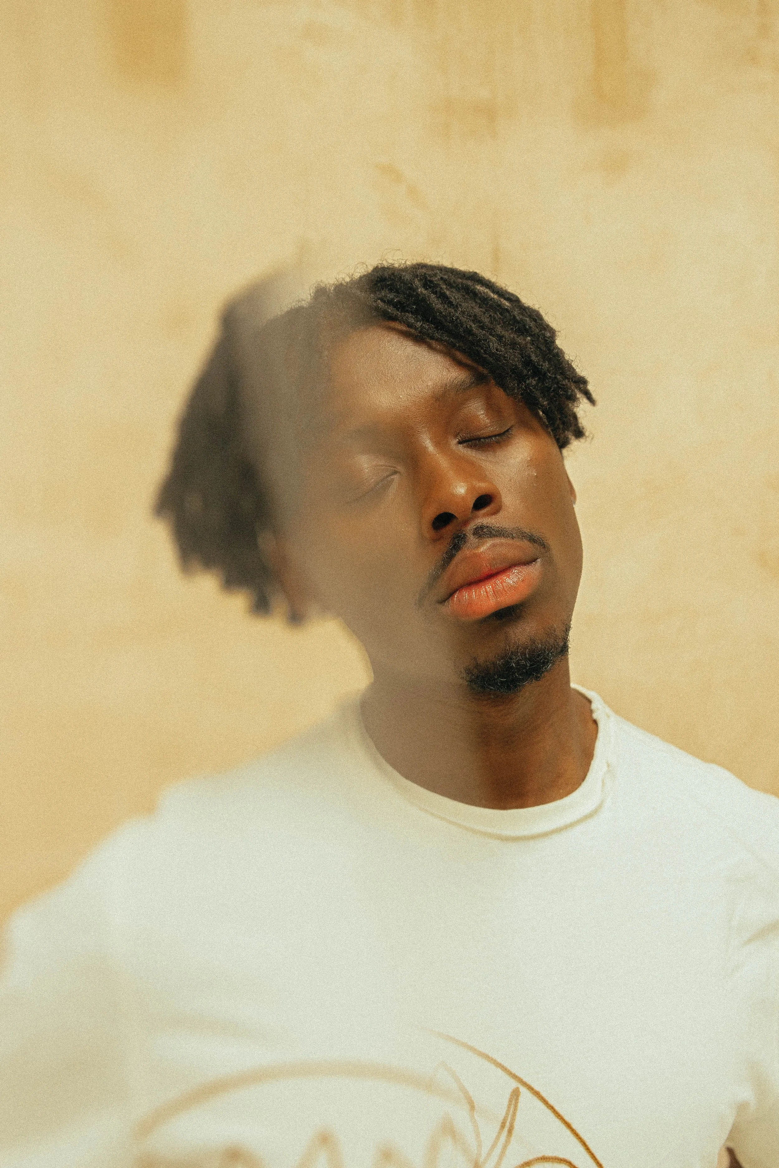   Images Above, Sheyi Cole wears: Jacket: Qasimi, Avalon Demin Blazer, Trousers: Qasimi, Top: Qasimi, Hackmanite Single Jersey Artist T-Shirts | Purple PR, Shoes: Schuh  