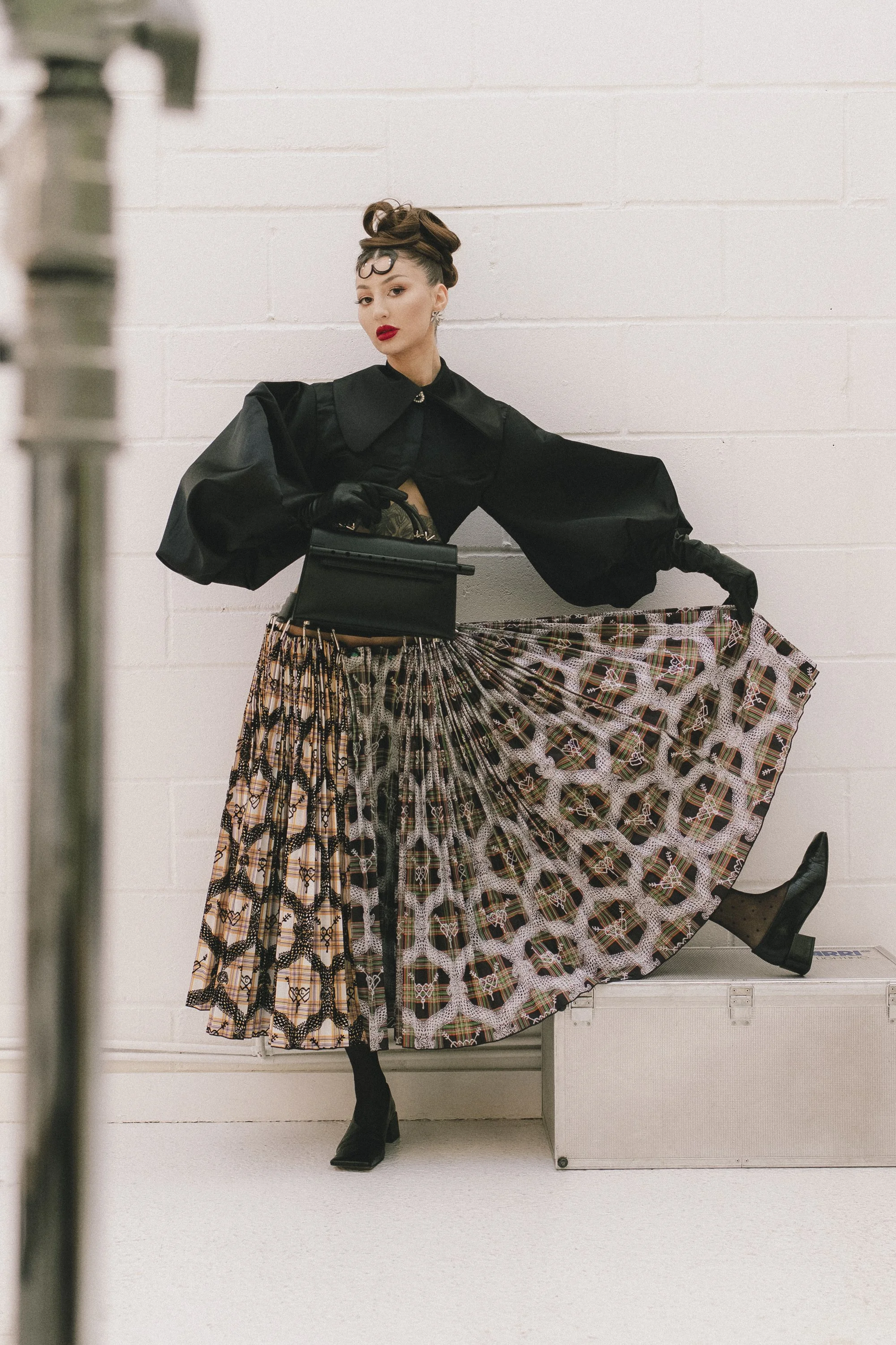   Images Above, Eve-Lily wears: Top: Flainer, Skirt: Chopova Lowena, Shoes: Miista  