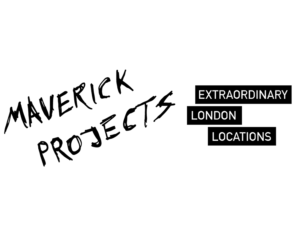 Maverick Projects logo with the tagline 'Extraordinary London Locations' in black text.