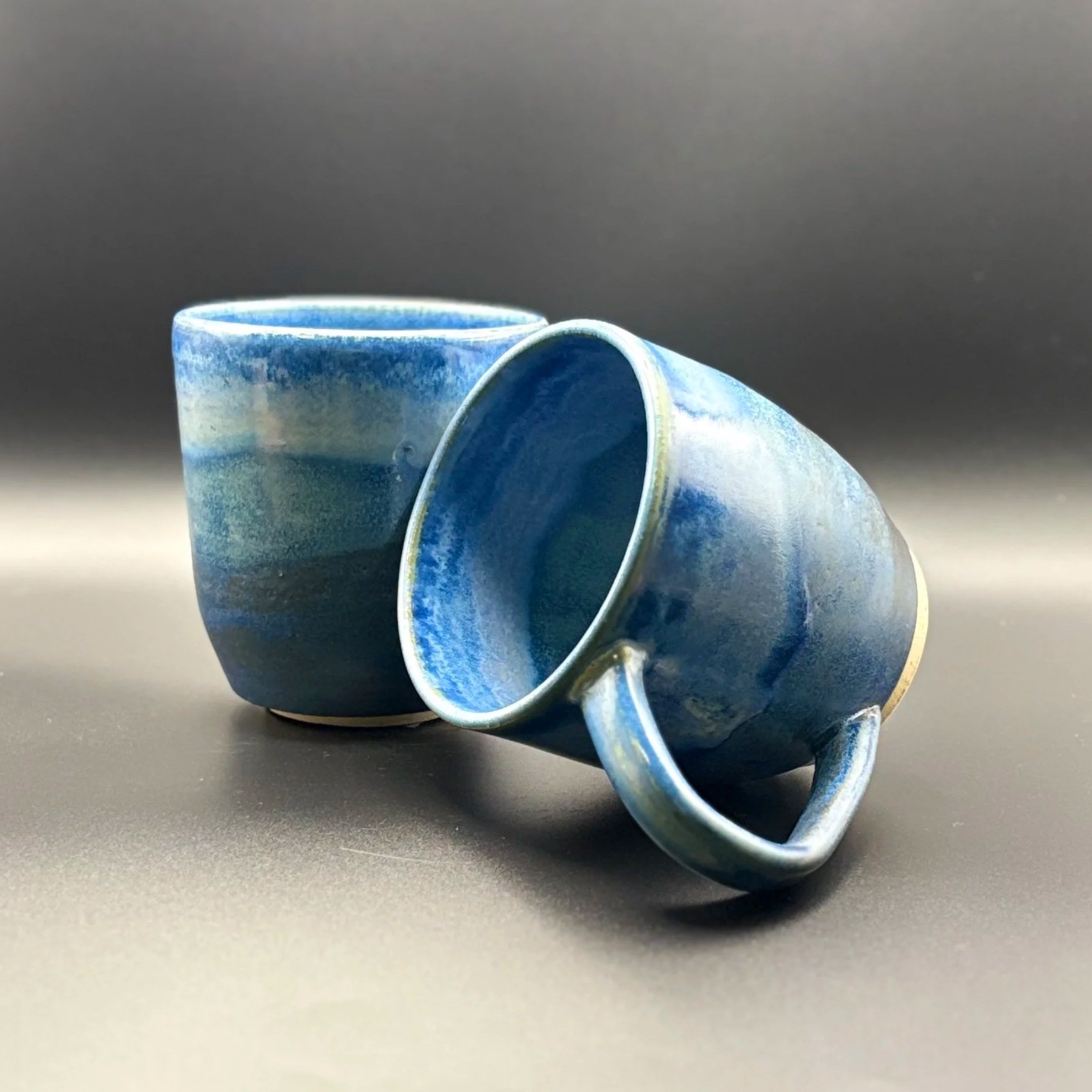 Blue Sunrise Mug Set