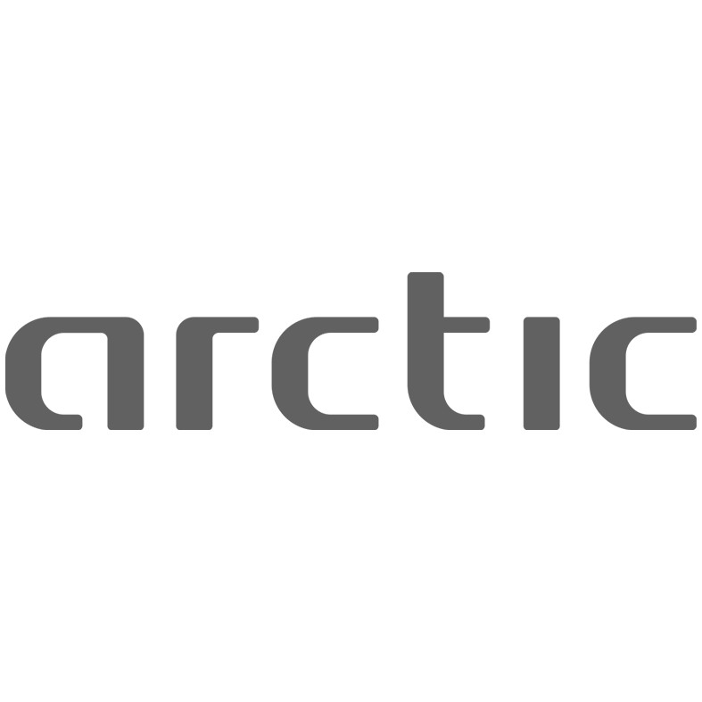 Black background with the word 'arctic' in lowercase, stylized, gray letters.