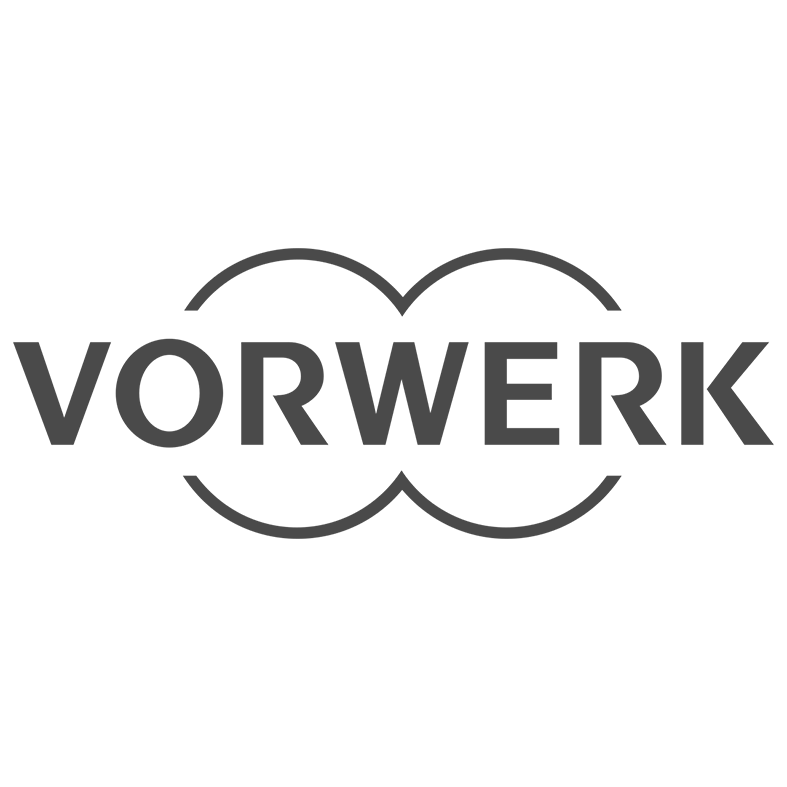 Stylized black logo with overlapping circles and the text 'VORWERK' in bold uppercase letters.