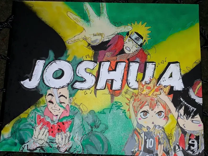 Custom Name Painting – Personalized Hand-Painted Wall Art – Unique Name Artwork