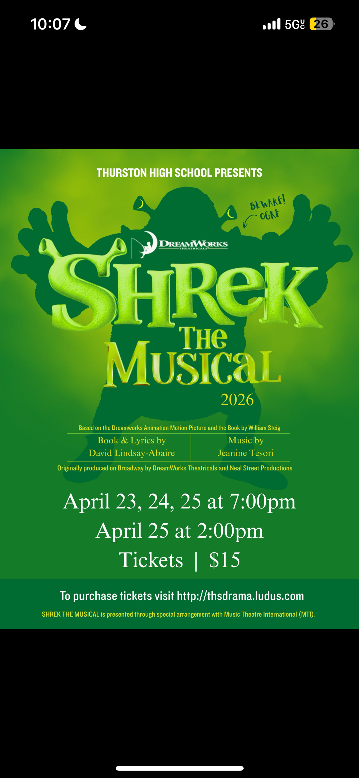 THS Shrek Musical 