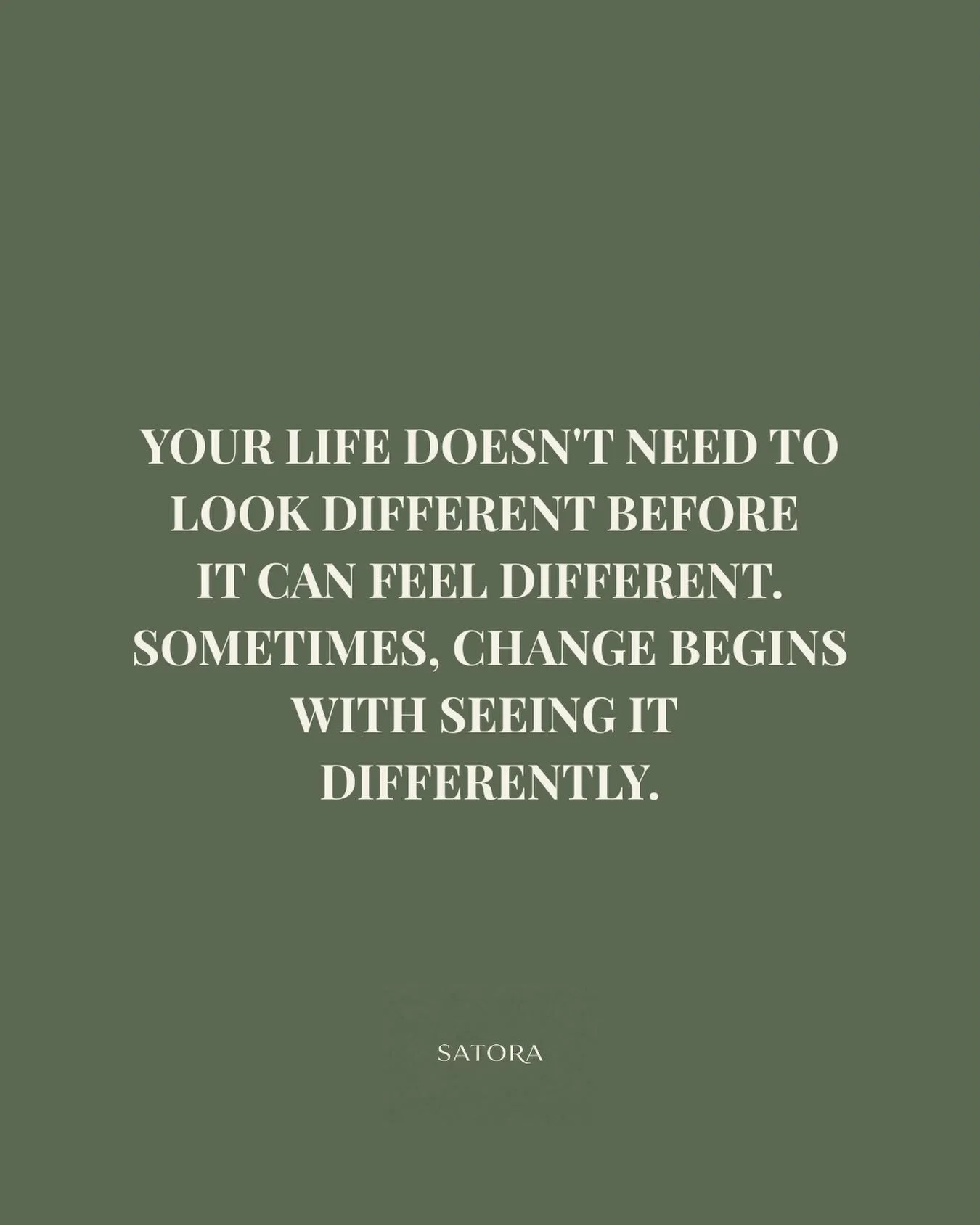 Sometimes we think change has to begin with changing our circumstances.

But sometimes, it begins with seeing ourselves, our patterns, or our lives with a little more clarity.

A new perspective can create space for new choices.

And new choices can 