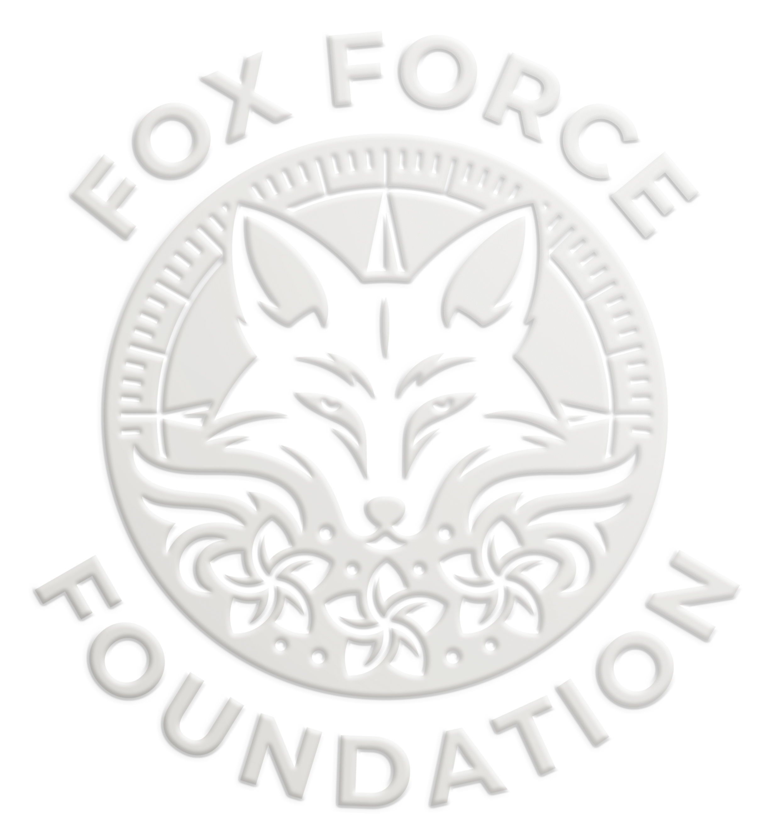 Logo of Fox Foundation featuring a stylized fox's face within a circular design with a clock, surrounded by the text "FOX FOUNDATION".