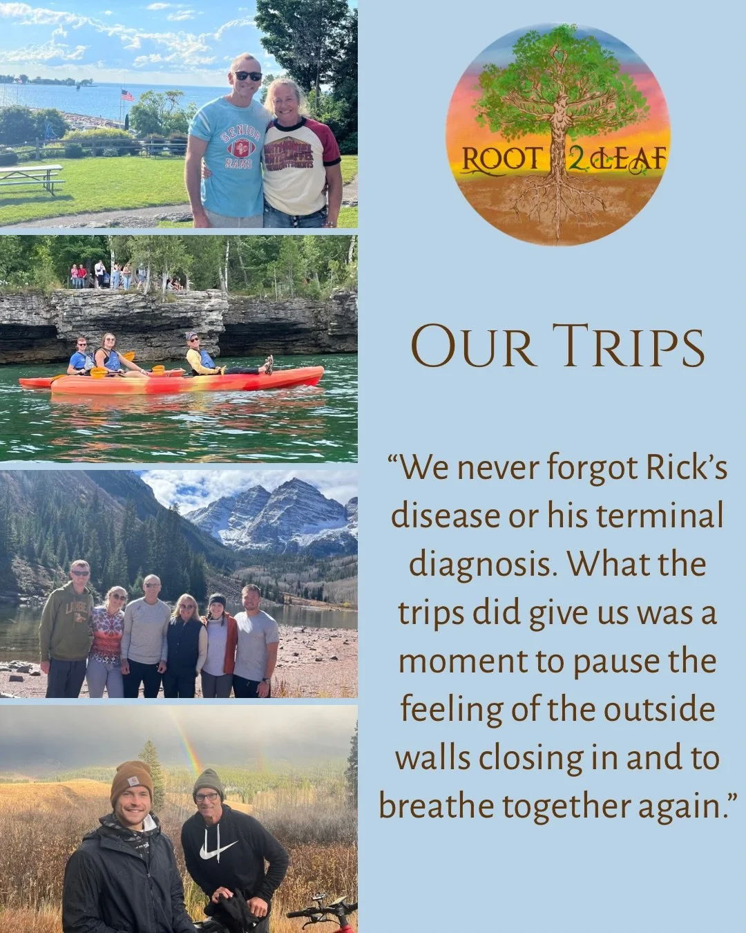 Looking back at these photos from Door County and Colorado, our hearts are overflowing with a deep, quiet gratitude. These weren&rsquo;t just vacations; they were vital pauses between Rick&rsquo;s scans&mdash;moments where we could step away from the