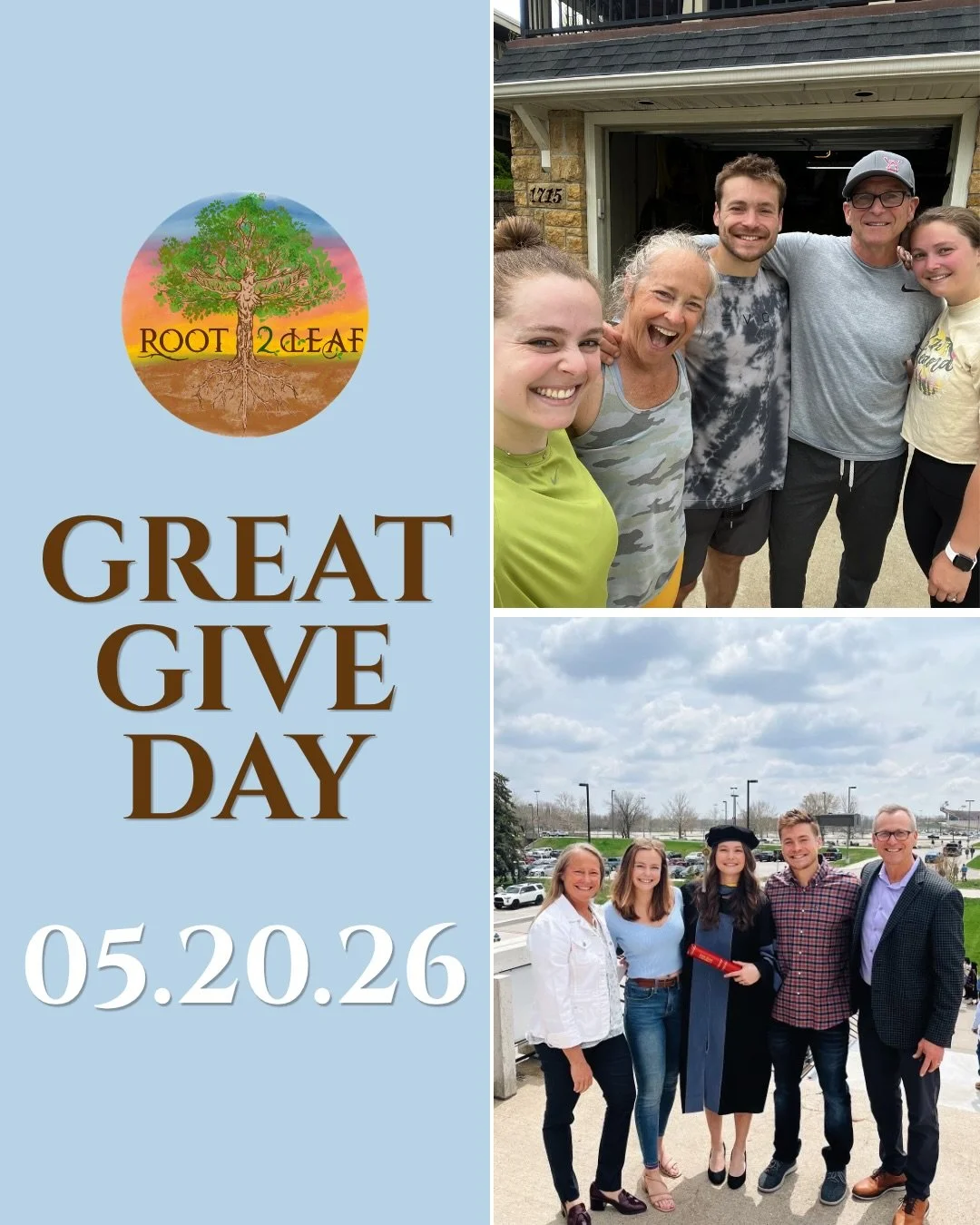 🌳 Great Give Day is this Wednesday, May 20th! 🌳

At Root 2 Leaf, we believe in the healing power of nature and the profound importance of a peaceful pause. Our mission is to provide FREE, all-inclusive stays at our cancer respite sanctuary for pati