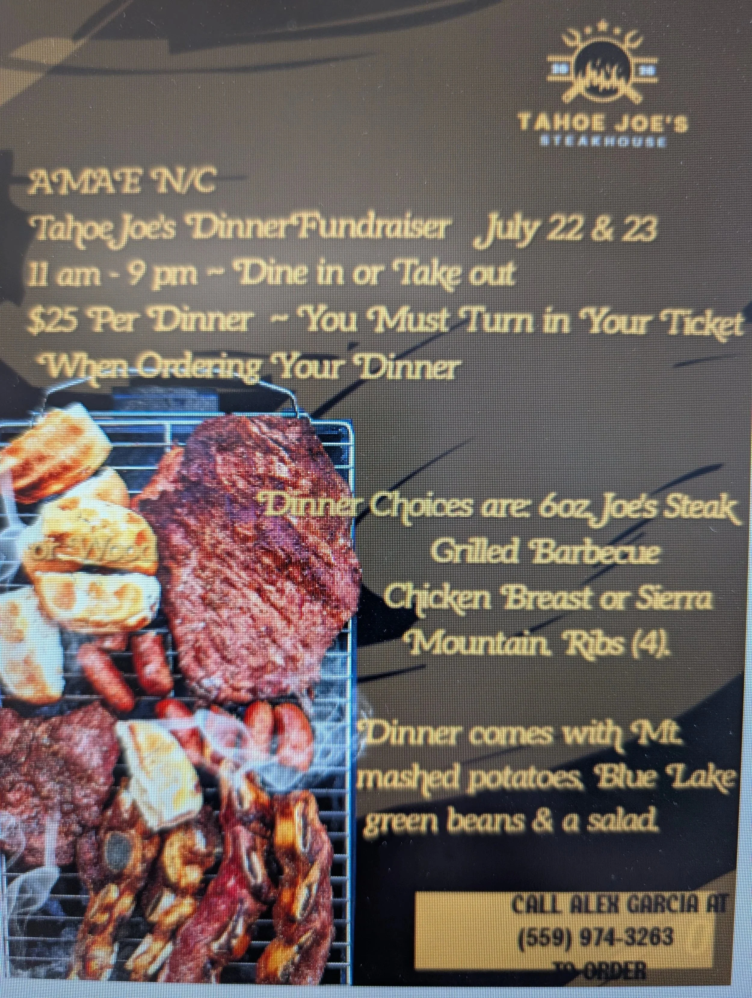 Tahoe Joe's Fundraiser
