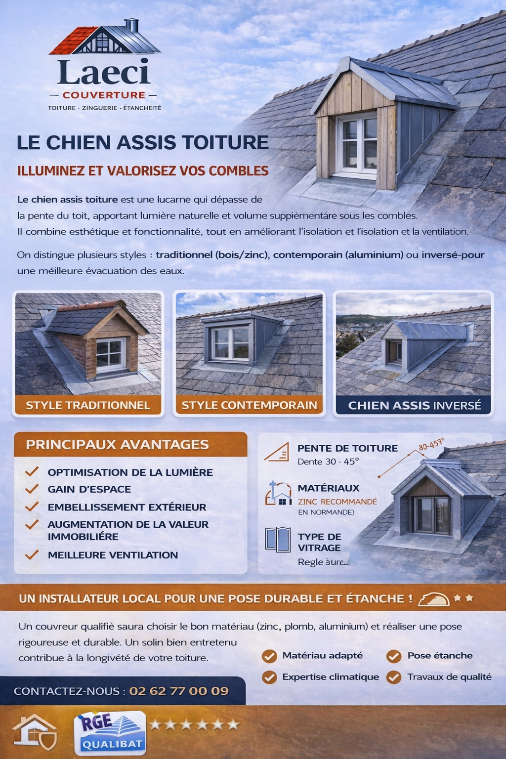 Chien Assis Toiture : Avantages, matériaux et conseils pour une installation à Rouen et en Seine-Maritime