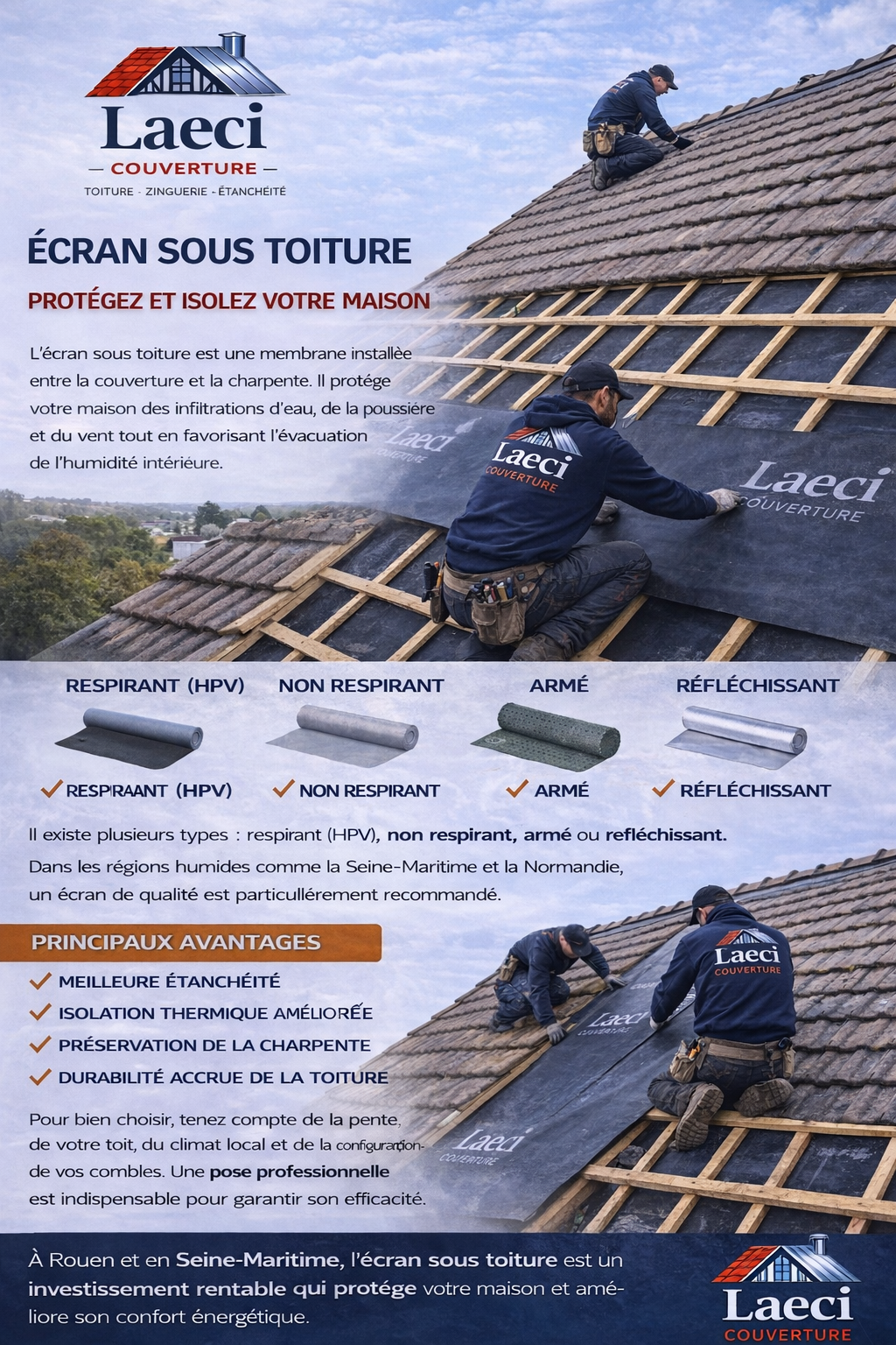 Écran Sous Toiture : À quoi sert-il et pourquoi est-il indispensable à Rouen et en Seine-Maritime ?