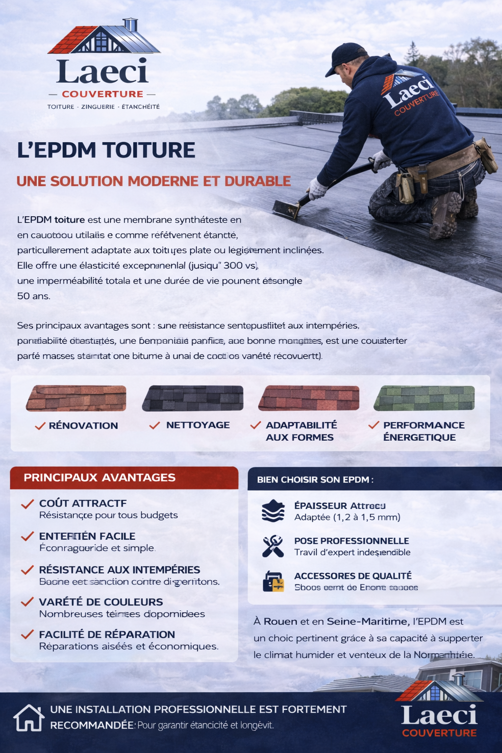EPDM Toiture : Avantages, prix et conseils pour une installation à Rouen et en Seine-Maritime