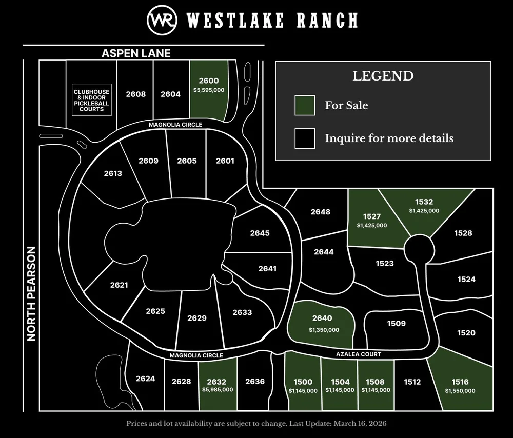 Available Homes & Lots — Westlake Ranch (Copy)