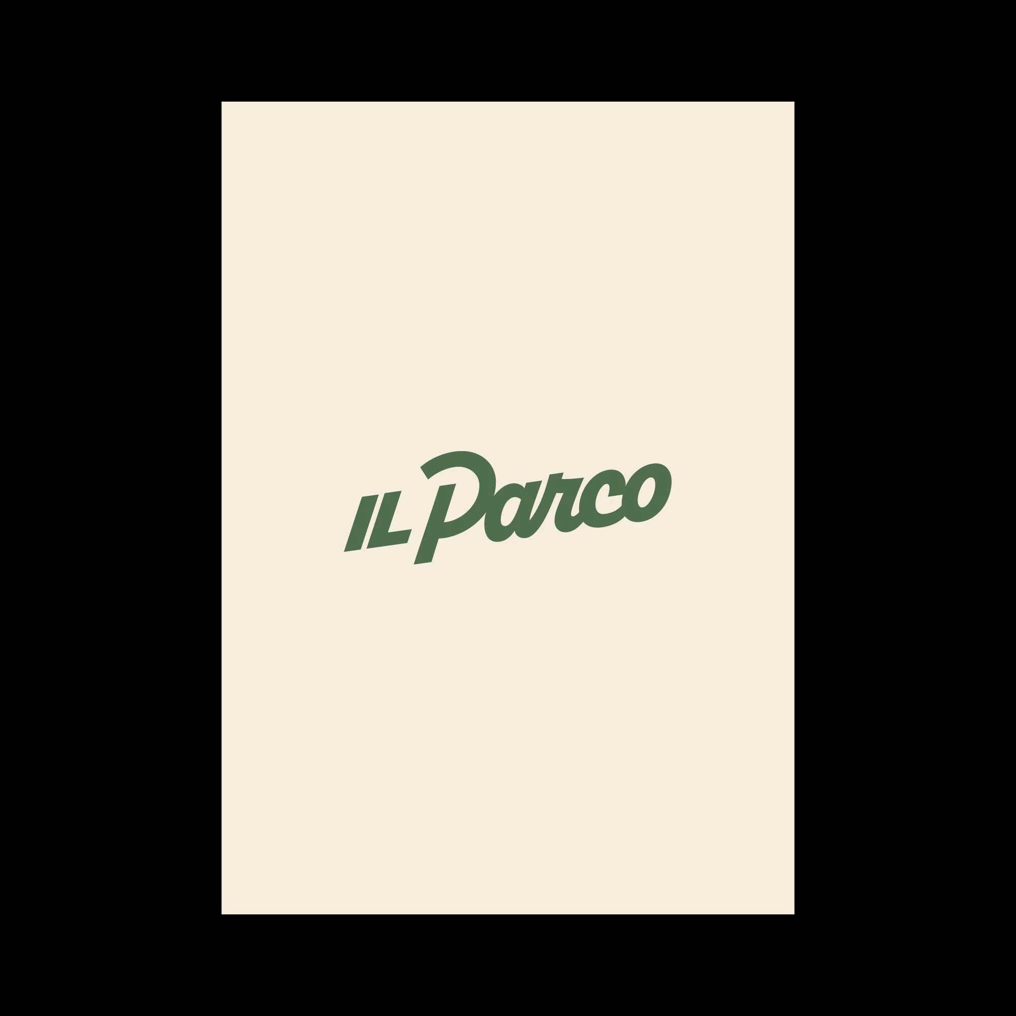 A beige background with the text 'IL Parco' written in dark green, italicized font.