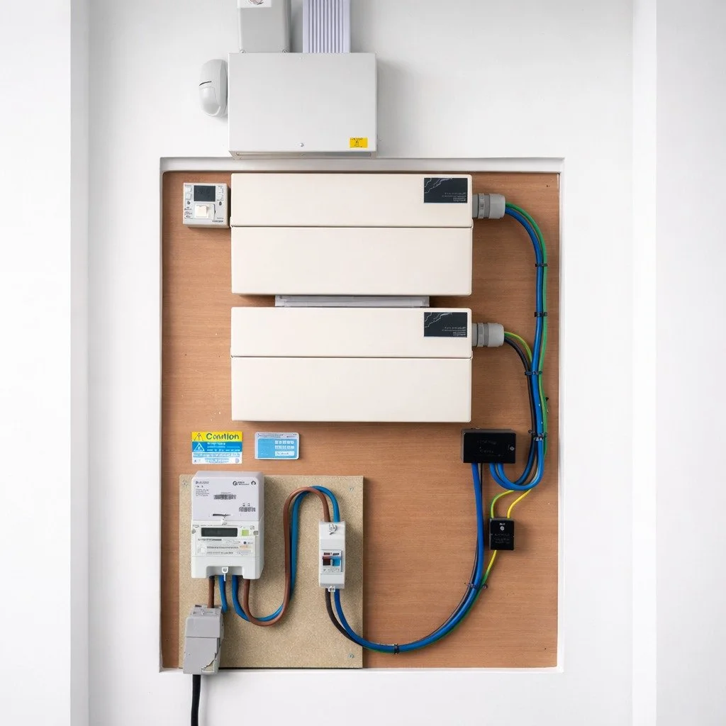 Electricity meter and consumer unit installation by A-Lek Technical, electricians in Morpeth and Newcastle