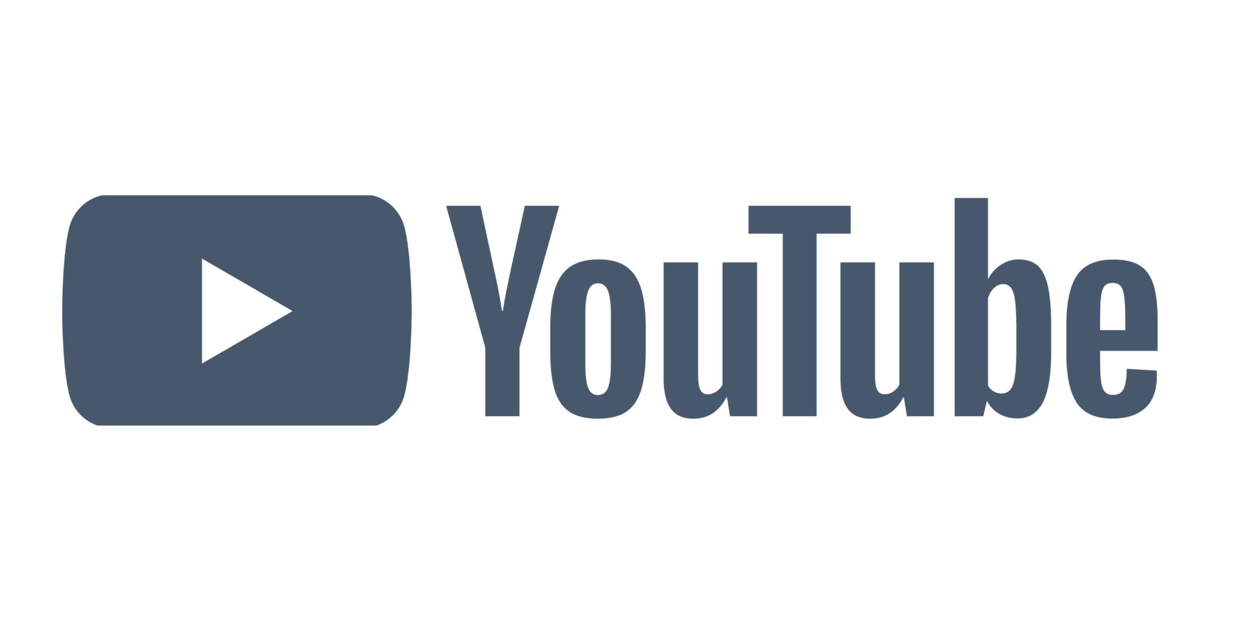 YouTube logo with a play button symbol