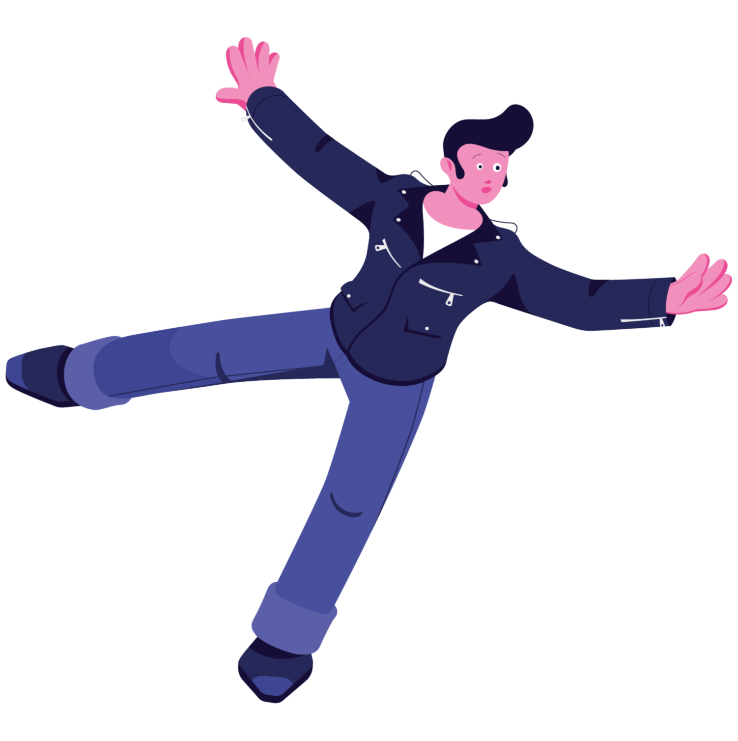 James Dîne en équilibre, appuyé contre un mur, en utilisant ses bras pour se soutenir, avec une expression de surprise ou de concentration.