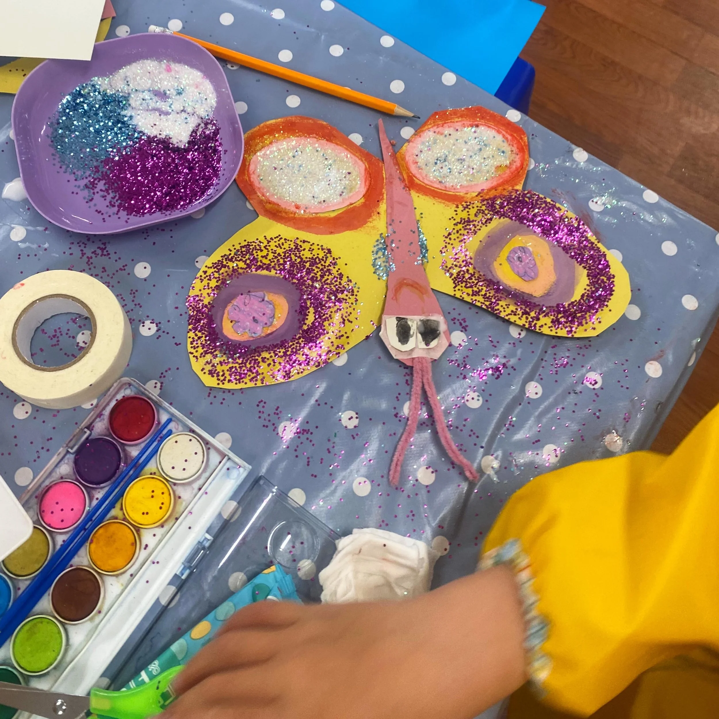 If today&rsquo;s workshop taught us anything, it&rsquo;s this:
Children + sequins + butterflies = a winning combination. 🦋✨

The butterflies were flying off the craft table today, each one more colourful, sparkly and creative than the last.

We abso