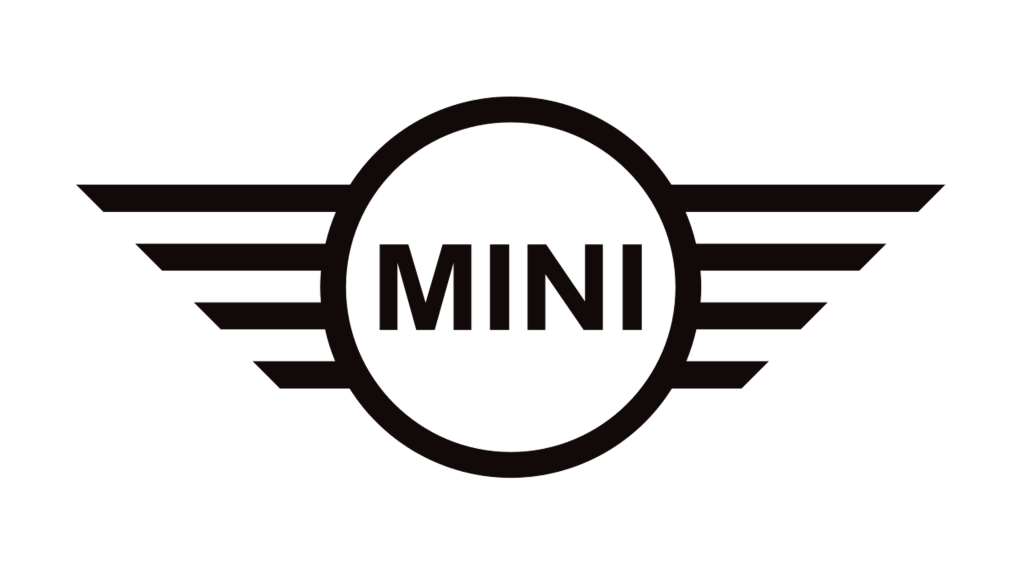Mini logo with a circular badge and wings extending from both sides.