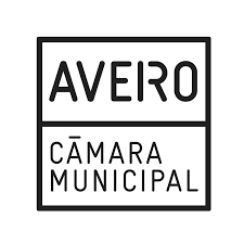 Logo of the AVEIRO Câmara Municipal, featuring the text 'AVEIRO' above 'CÂMARA MUNICIPAL' inside a rectangular border.