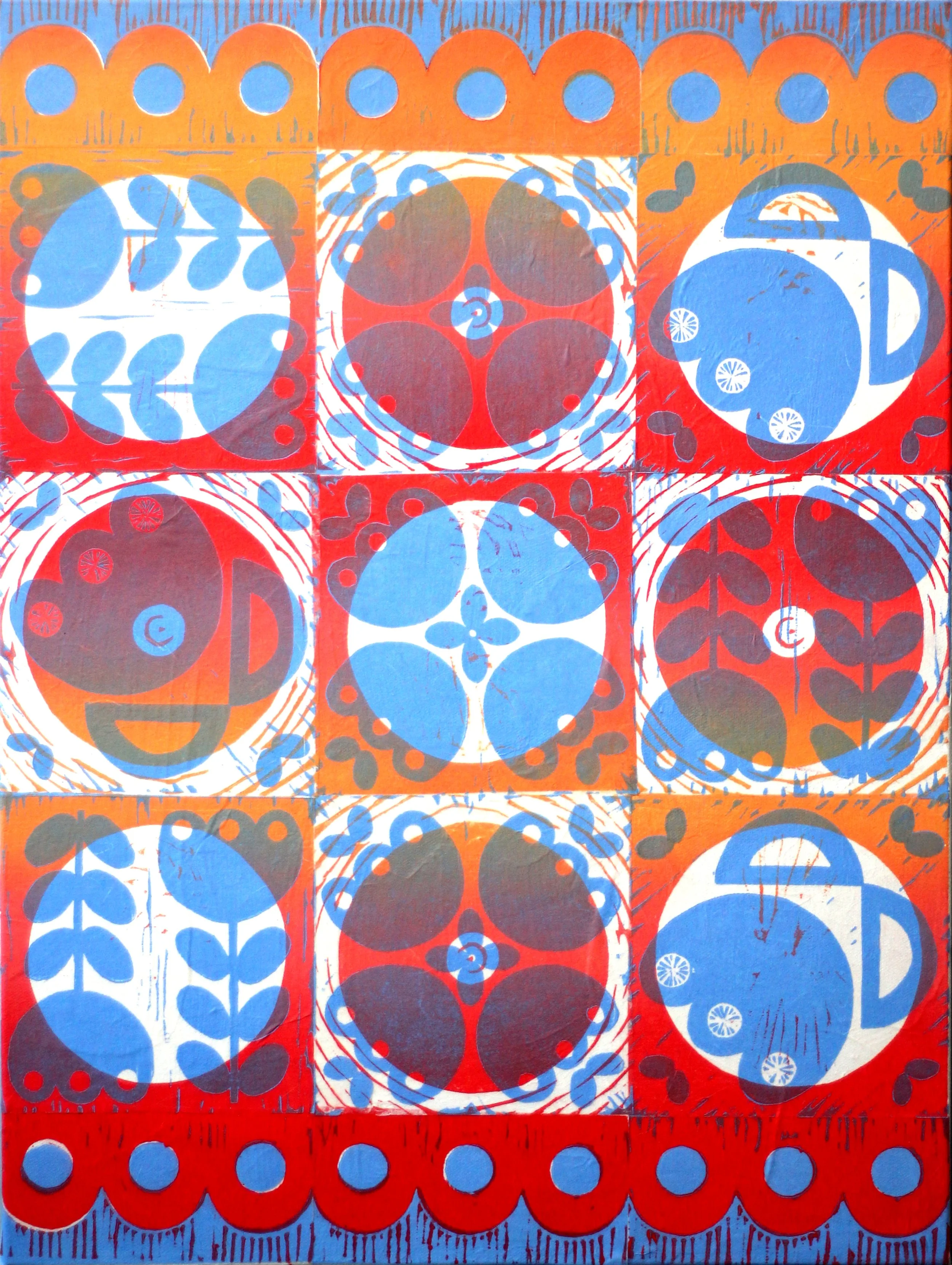 Folk Flower Tapestry