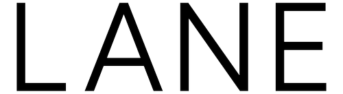 The word 'LANE' written in large, outlined black letters on a white background.