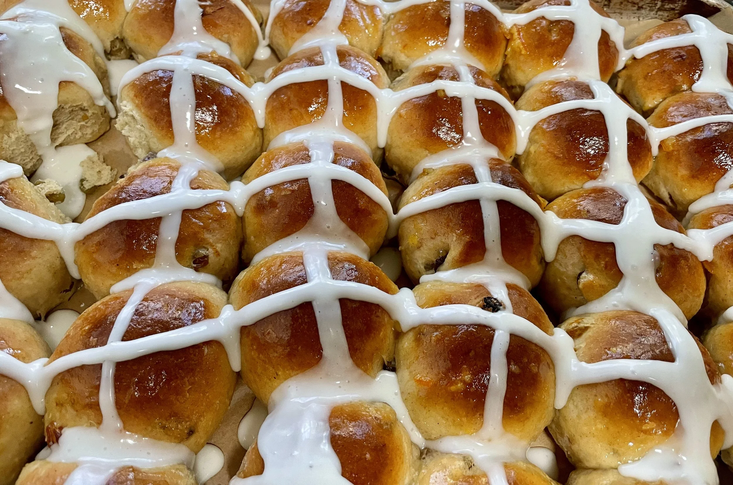Sourdough Hot Cross Buns 4/$10