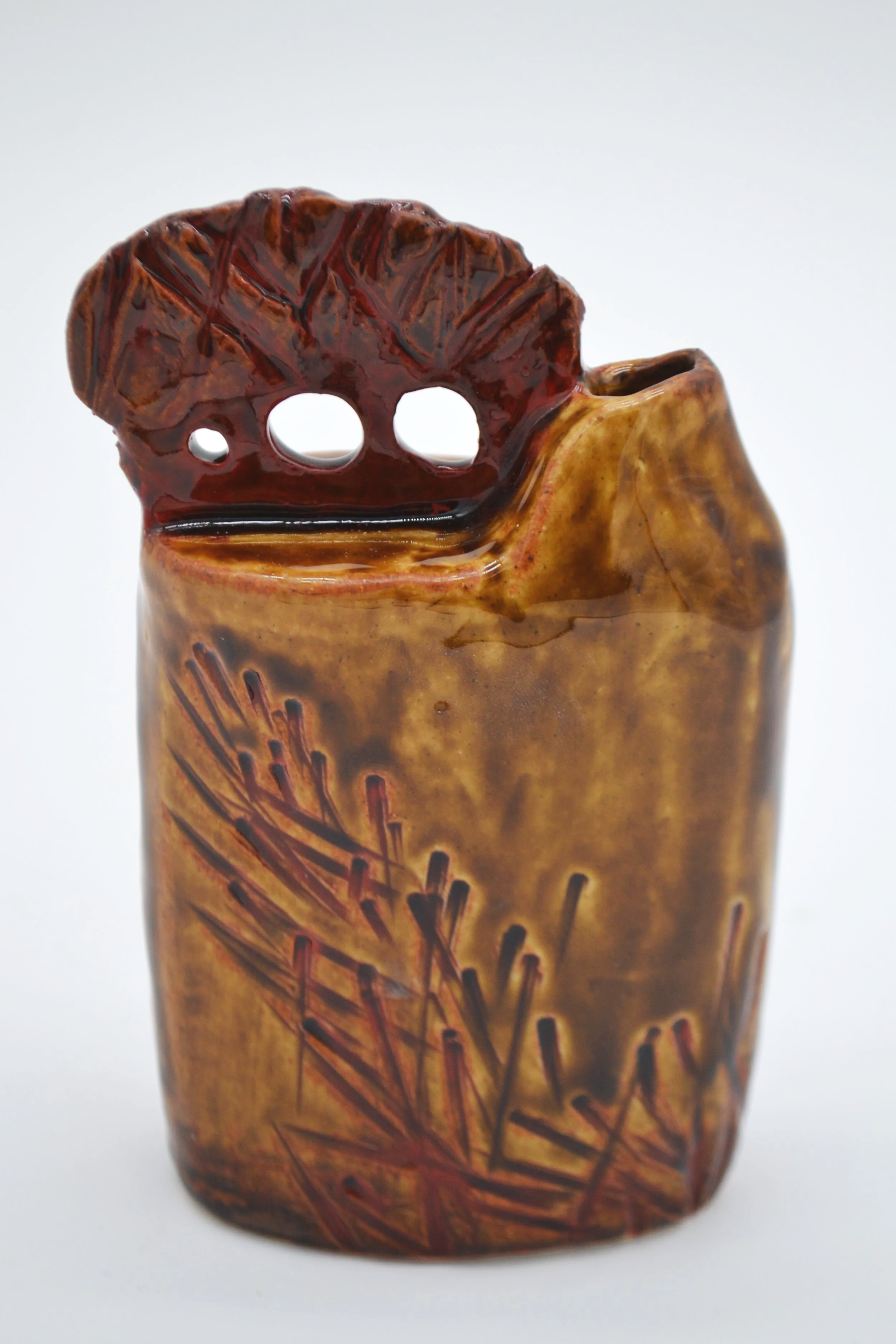 Small Brown and Red Vessel
Cone 6 Stoneware
Electric Kiln Fired