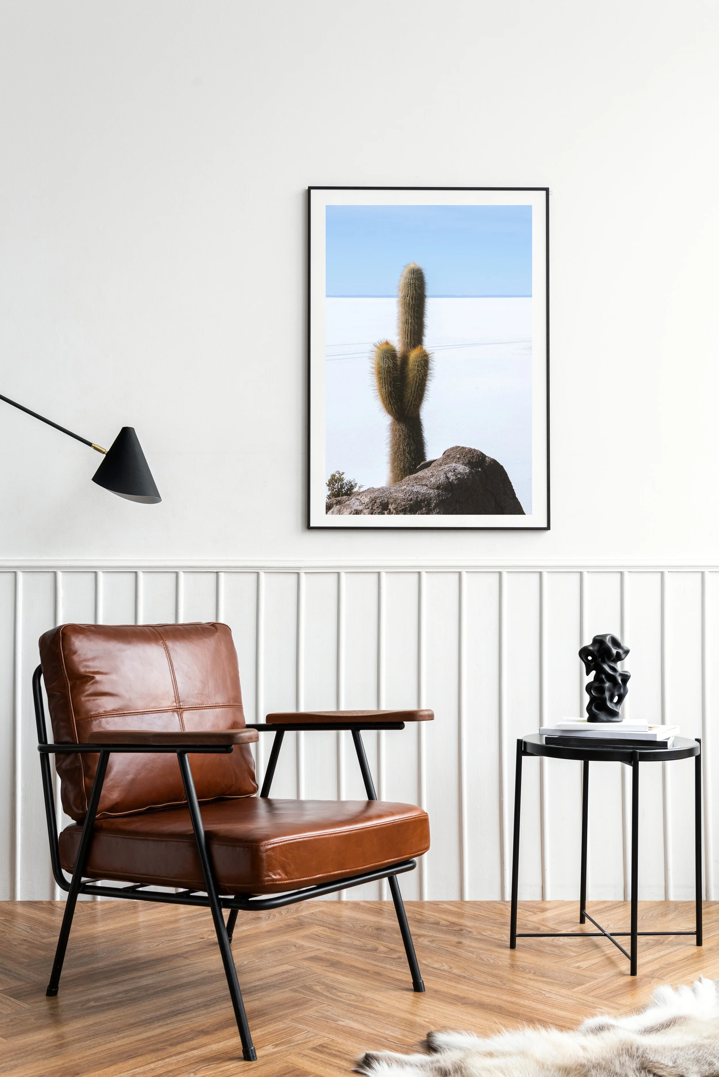 Cactus in a salt desert