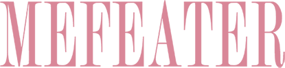 Text saying 'MEEFEATER' in pink and black.