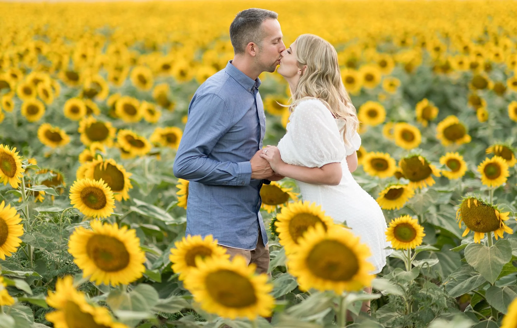 Davis Family Sunflower Farm Engagement Session