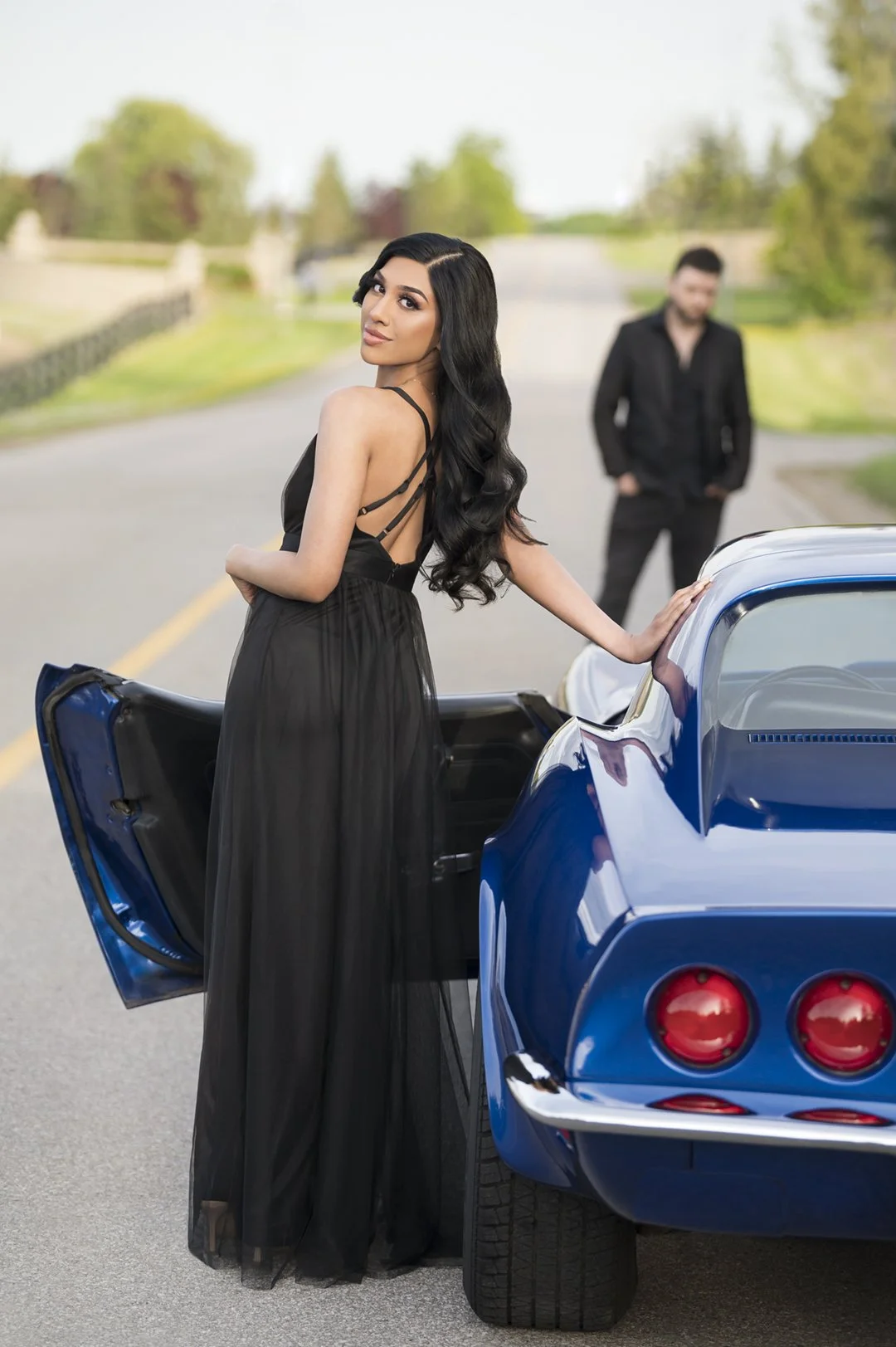 Engagement Session with Classic Car