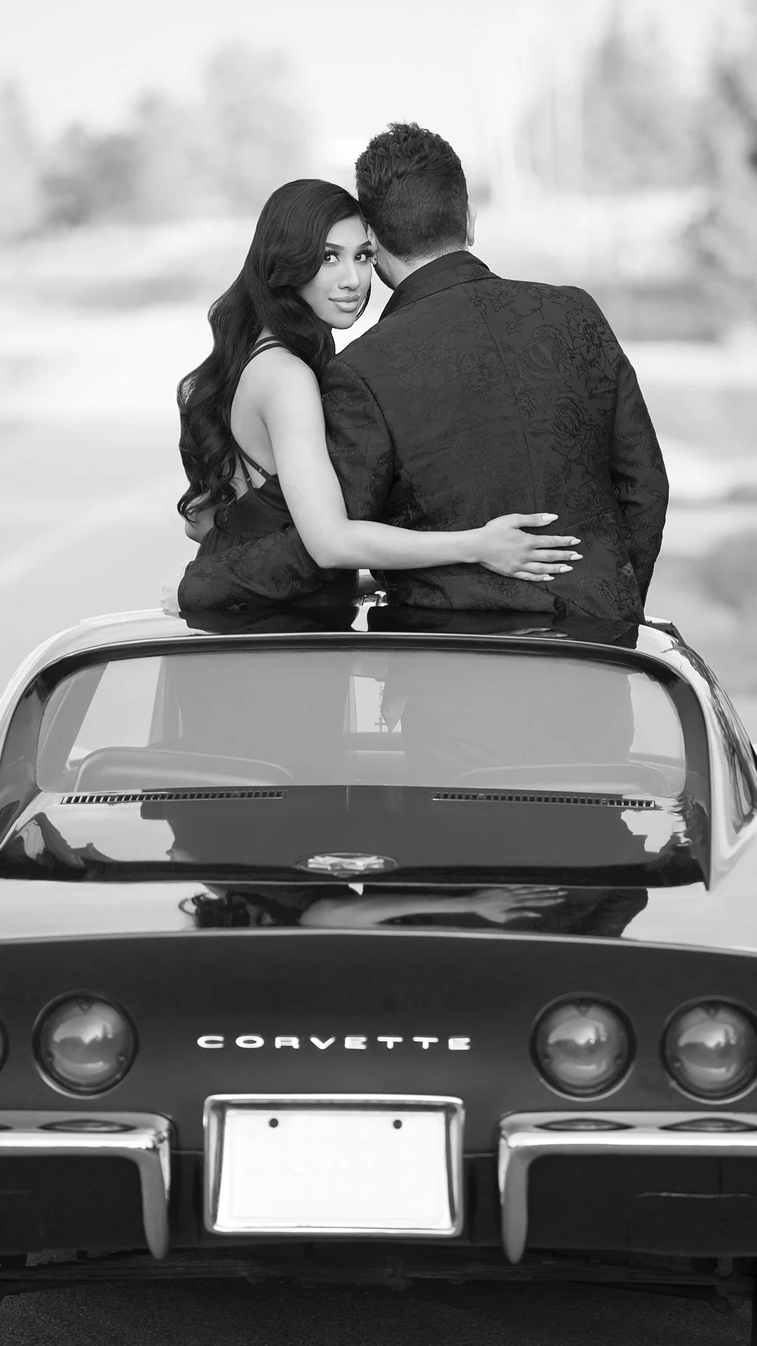 Engagement Session with Classic Car