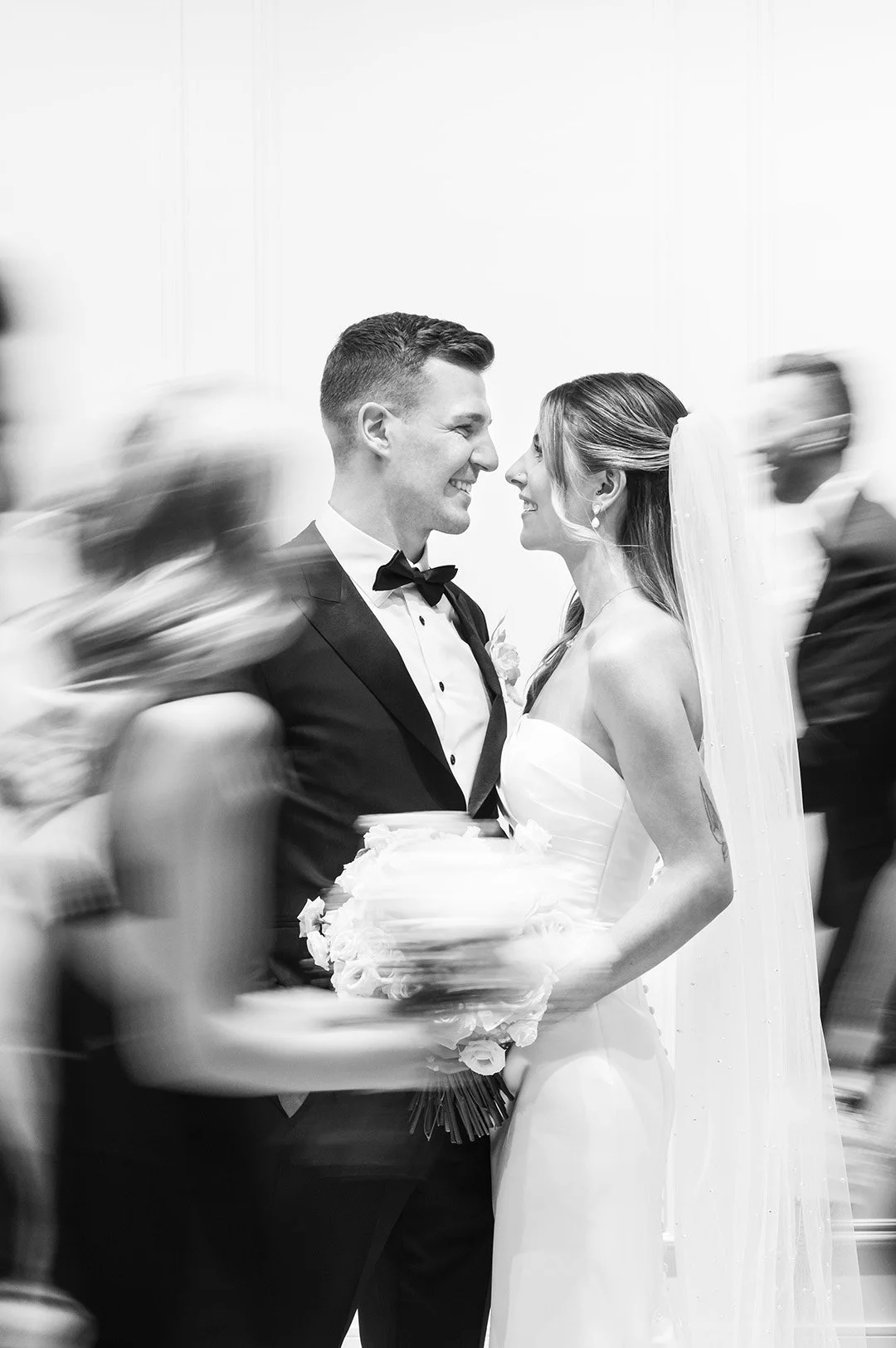 bridal party motion blur photo