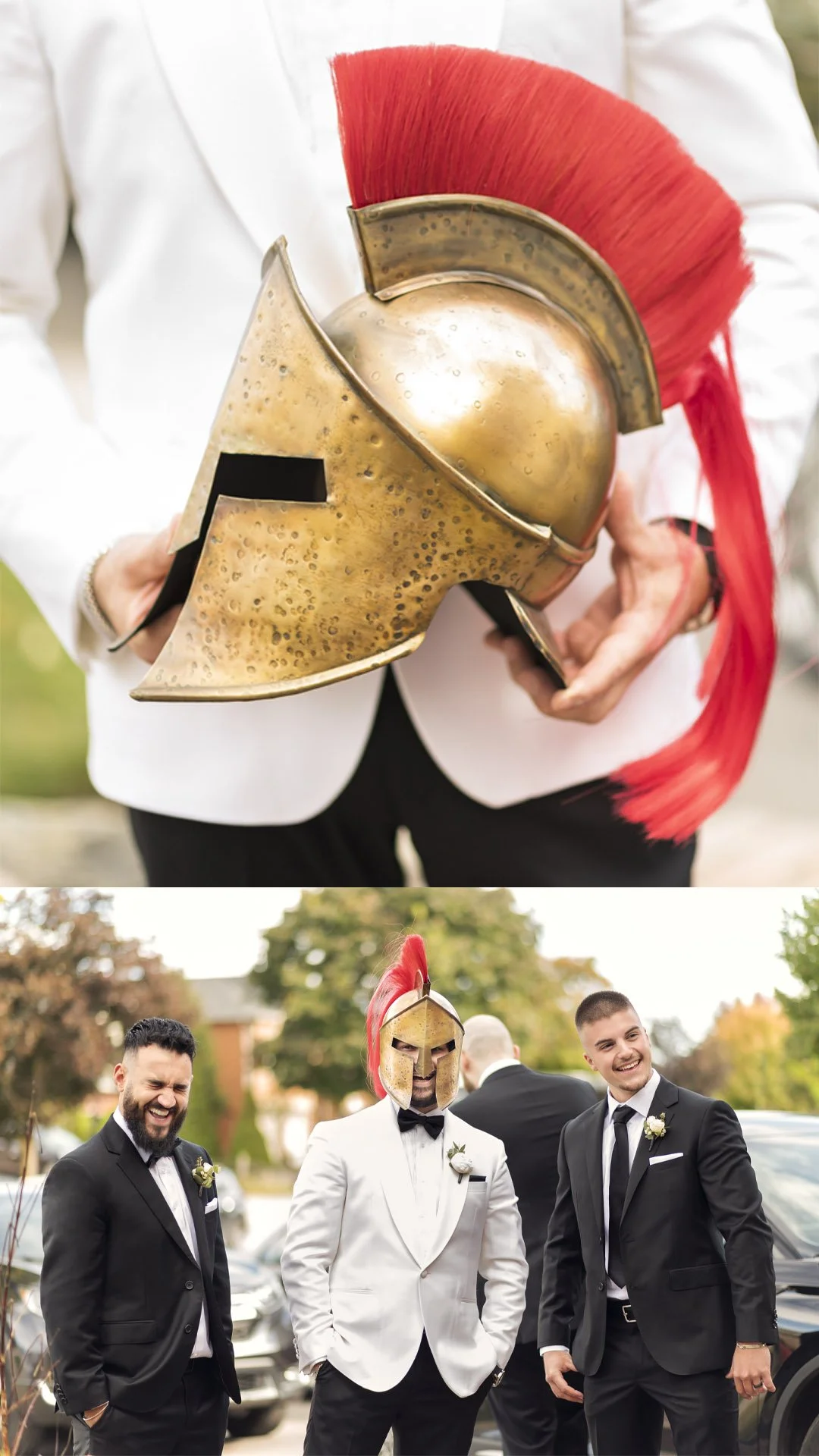 Greek Wedding Groom and entourage