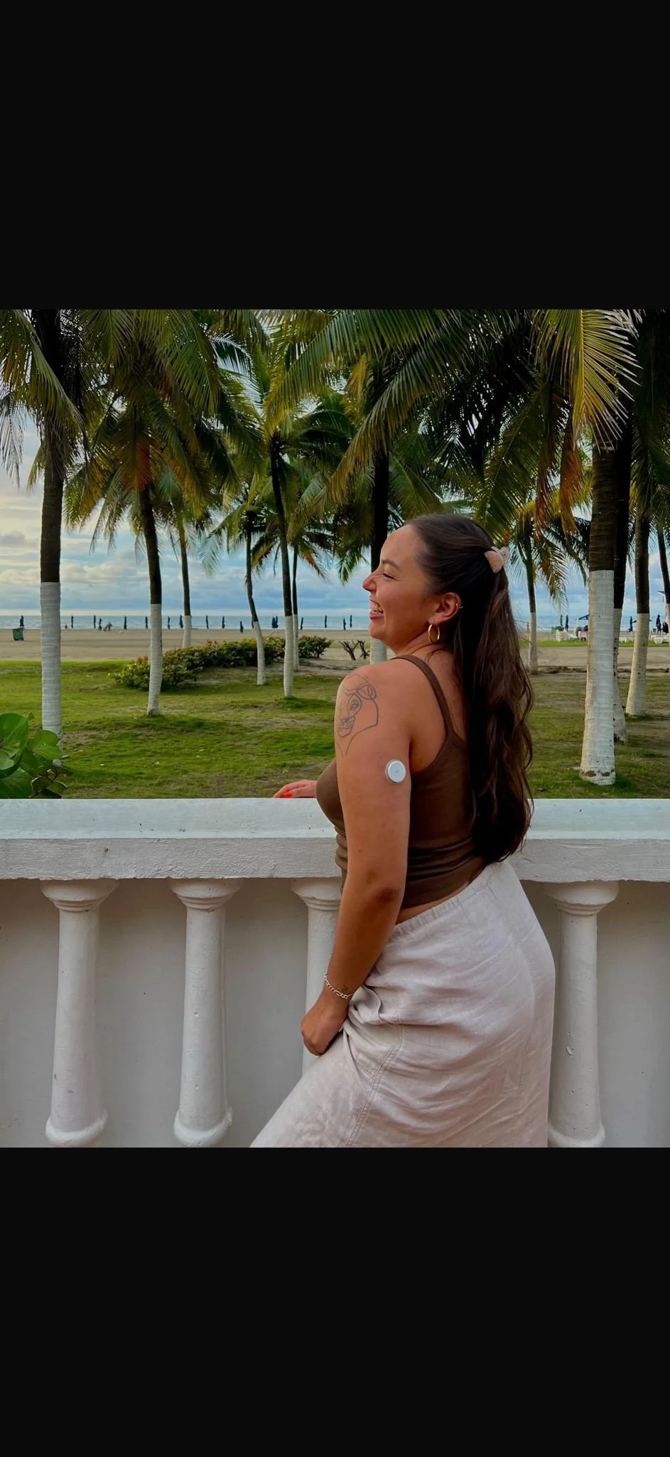 ONETRIBE community member with glucose monitoring patch sharing Type 1 diabetes lifestyle and coaching success experience
