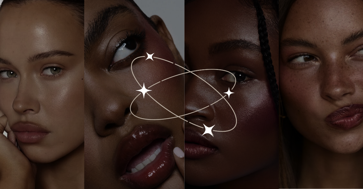 skincare models with logo
