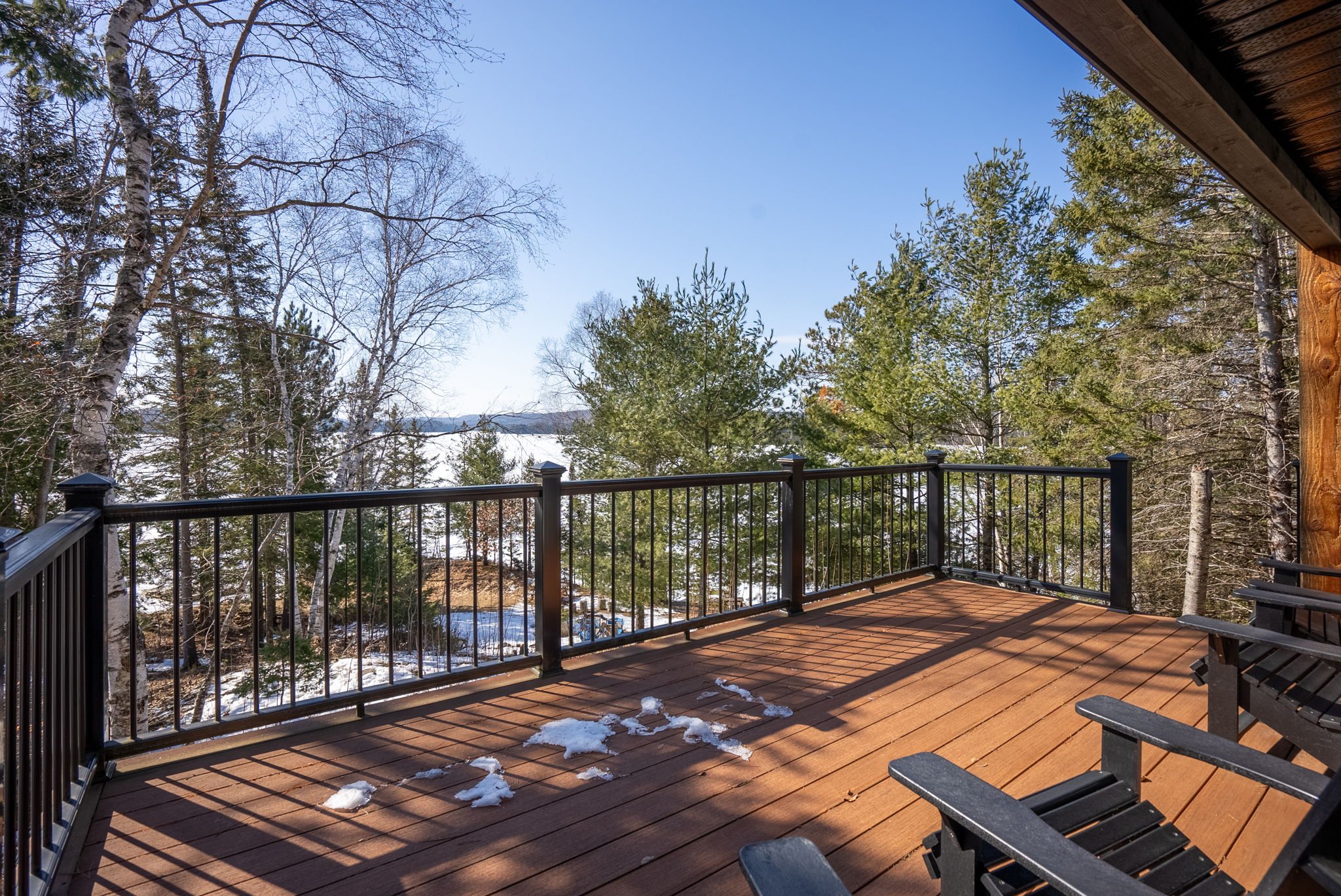 A refined outdoor living space featuring PVC decking, combining a sleek appearance with long-lasting performance and minimal upkeep.