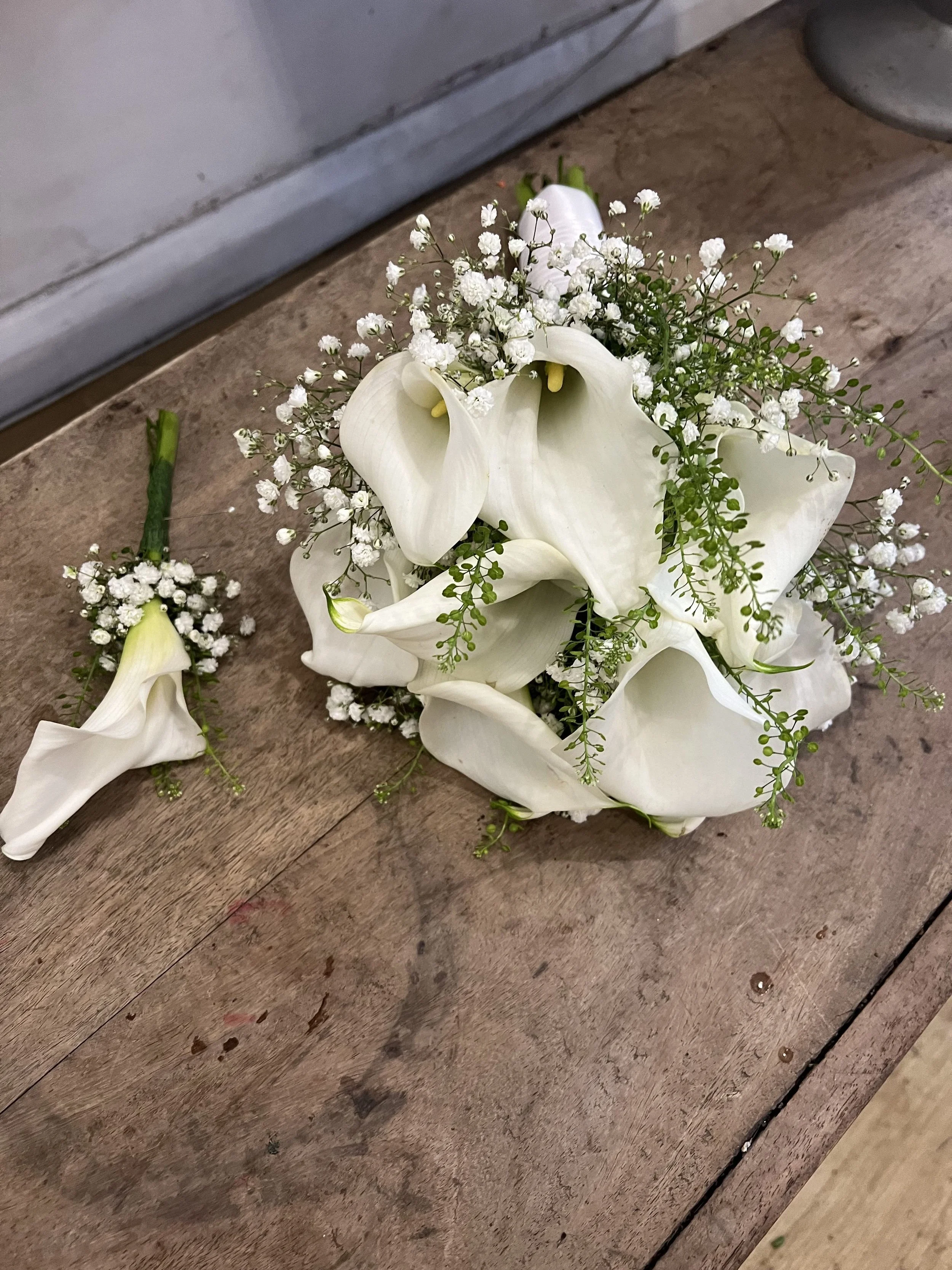 Calla & Gyp Bridal Bouquet