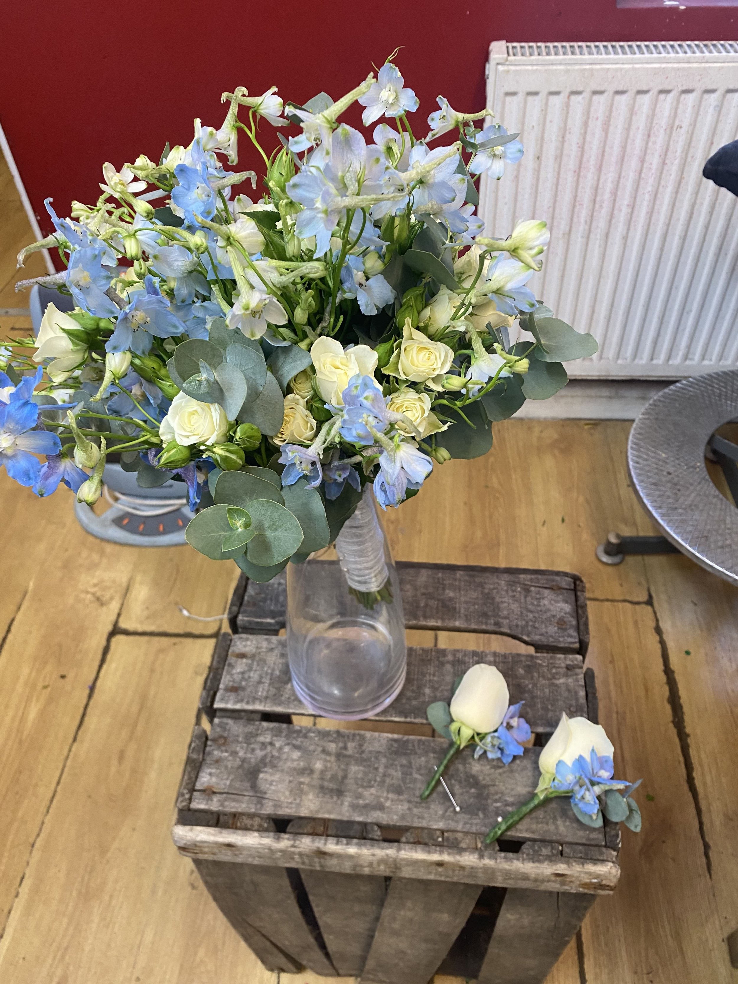 Delphinium Rose Bridal Bouquet