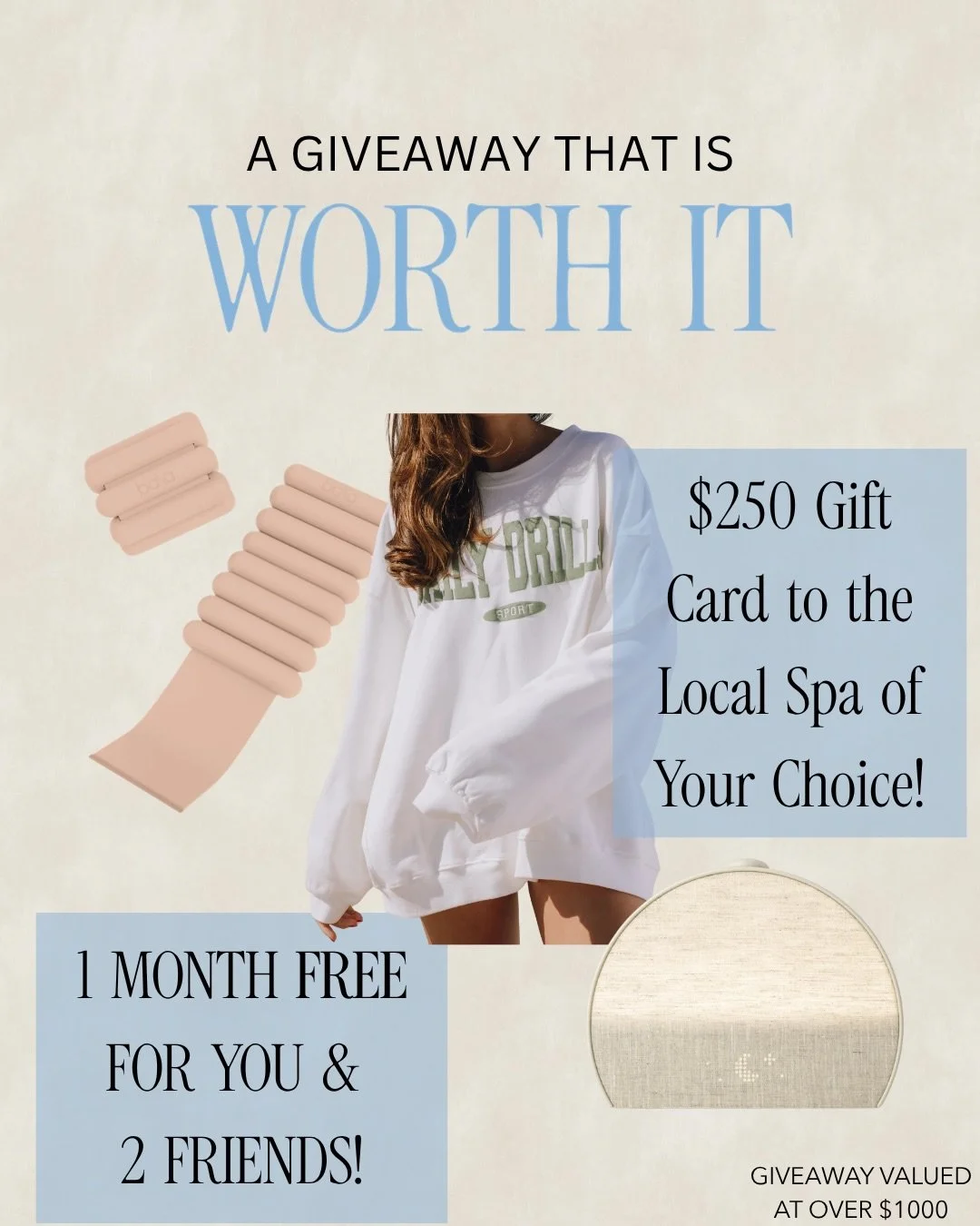 ✨ A GIVEAWAY THAT IS WORTH IT ✨

To celebrate the upcoming opening of our studio, we&rsquo;re giving one lucky winner over $1,000 in prizes! 🤍

WHAT YOU&rsquo;LL WIN:
✨ 1 Month Unlimited Membership for YOU + 2 friends
✨ $250 Spa Gift Card to the loc