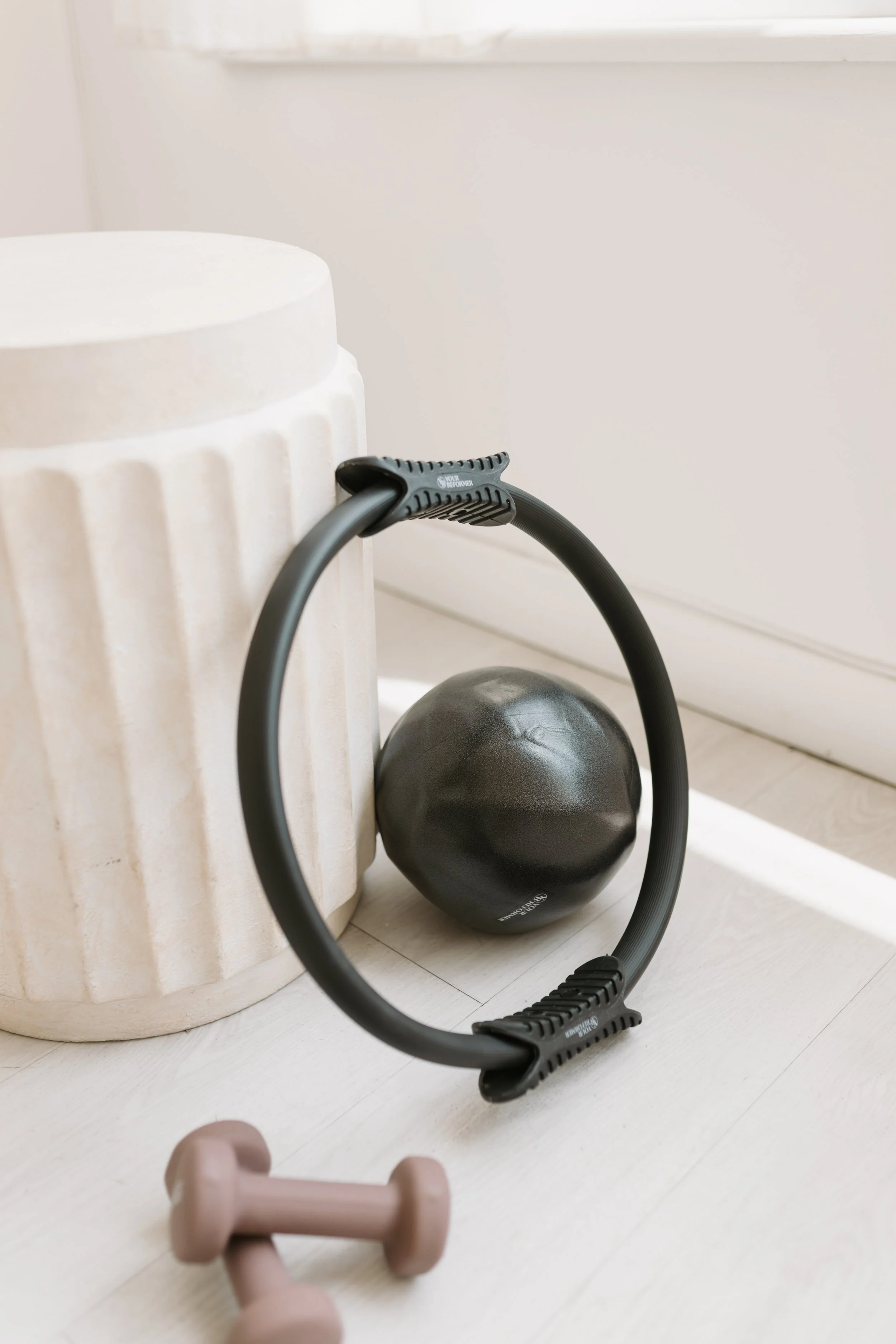 Photograph of workout equipment used during the group reformer pilates classes at Worth It: A Reformer Pilates Studio located in Keller Texas, near Dallas, Texas and Fort Worth, Texas.
