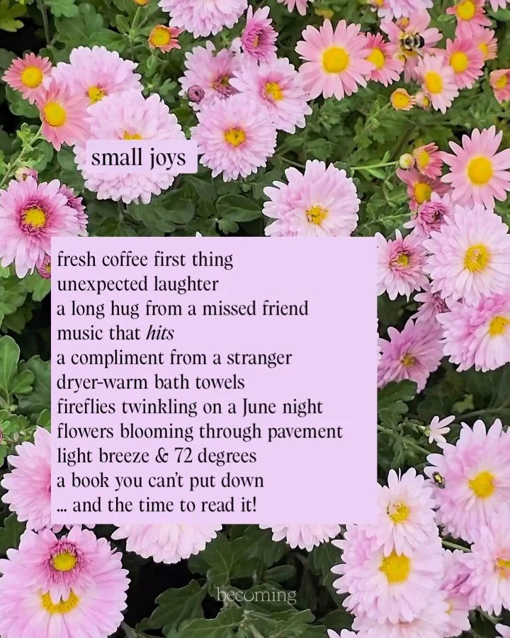 joy isn&rsquo;t something you either have or you don&rsquo;t.

it&rsquo;s not a personality type, a mood you&rsquo;re born with, or a feeling reserved for people whose lives look a certain way.

and it&rsquo;s not something you can only access when e