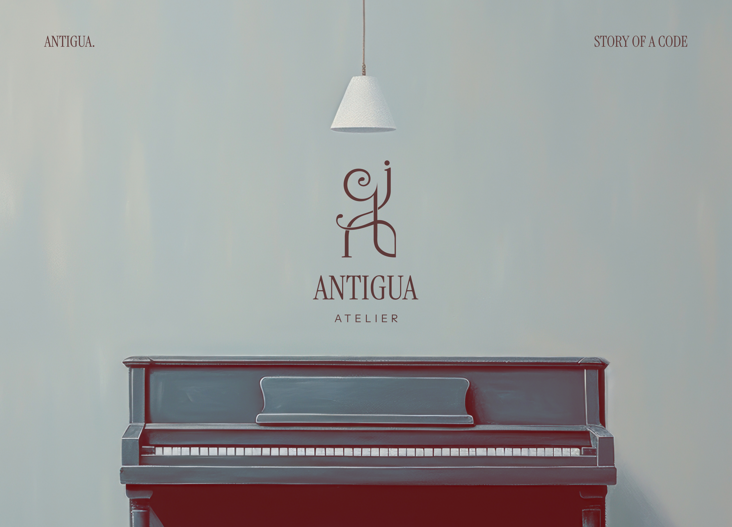 Semi-custom light language logo Antigua — classic luxury spiritual branding for boutique hotels ateliers and writers