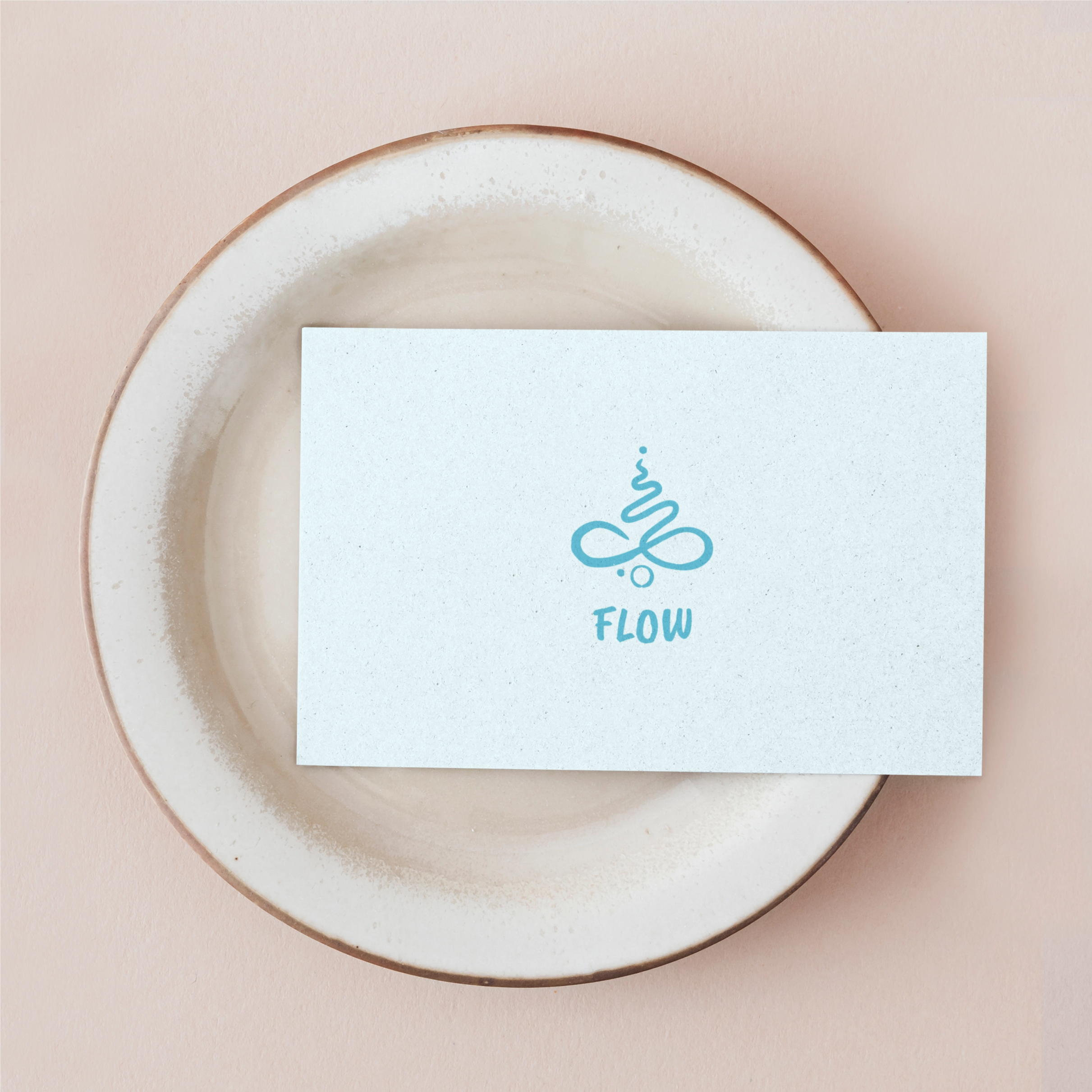 Flow — channeled light language logo for conscious entrepreneurs, personalized business branding with light code symbol